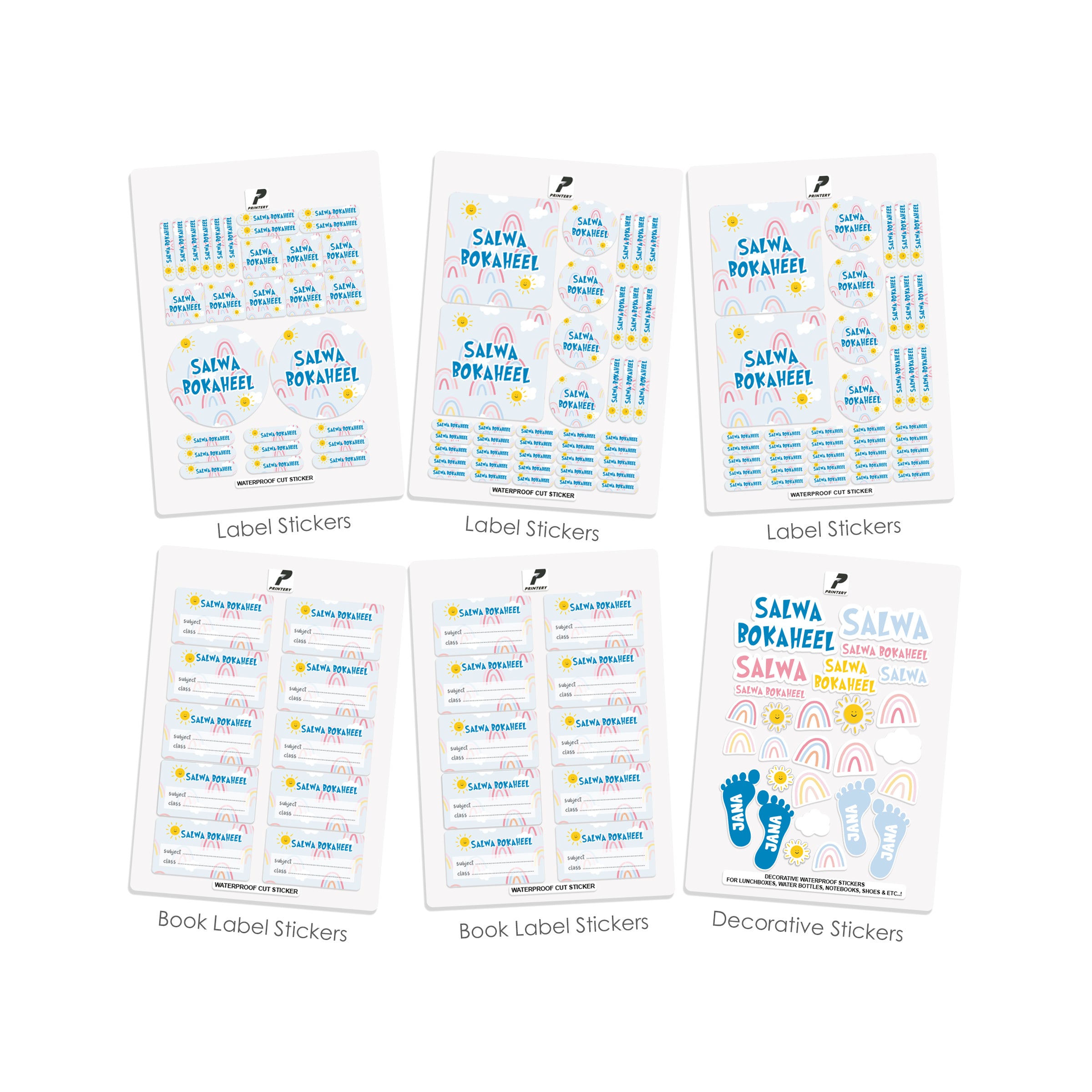 School Label Stickers Pack D008 – PRINTERY