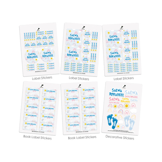 School Label Stickers Pack D008