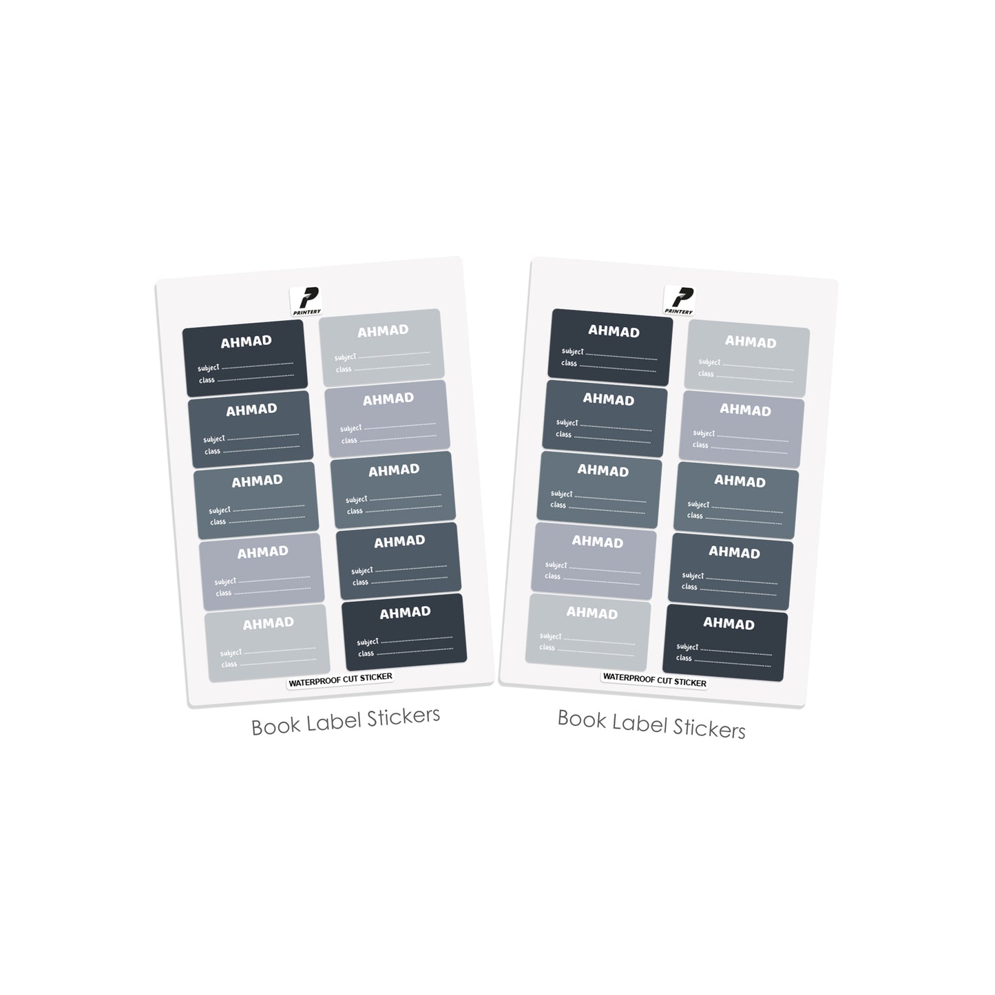 School Label Stickers Pack D013 - Basic Theme