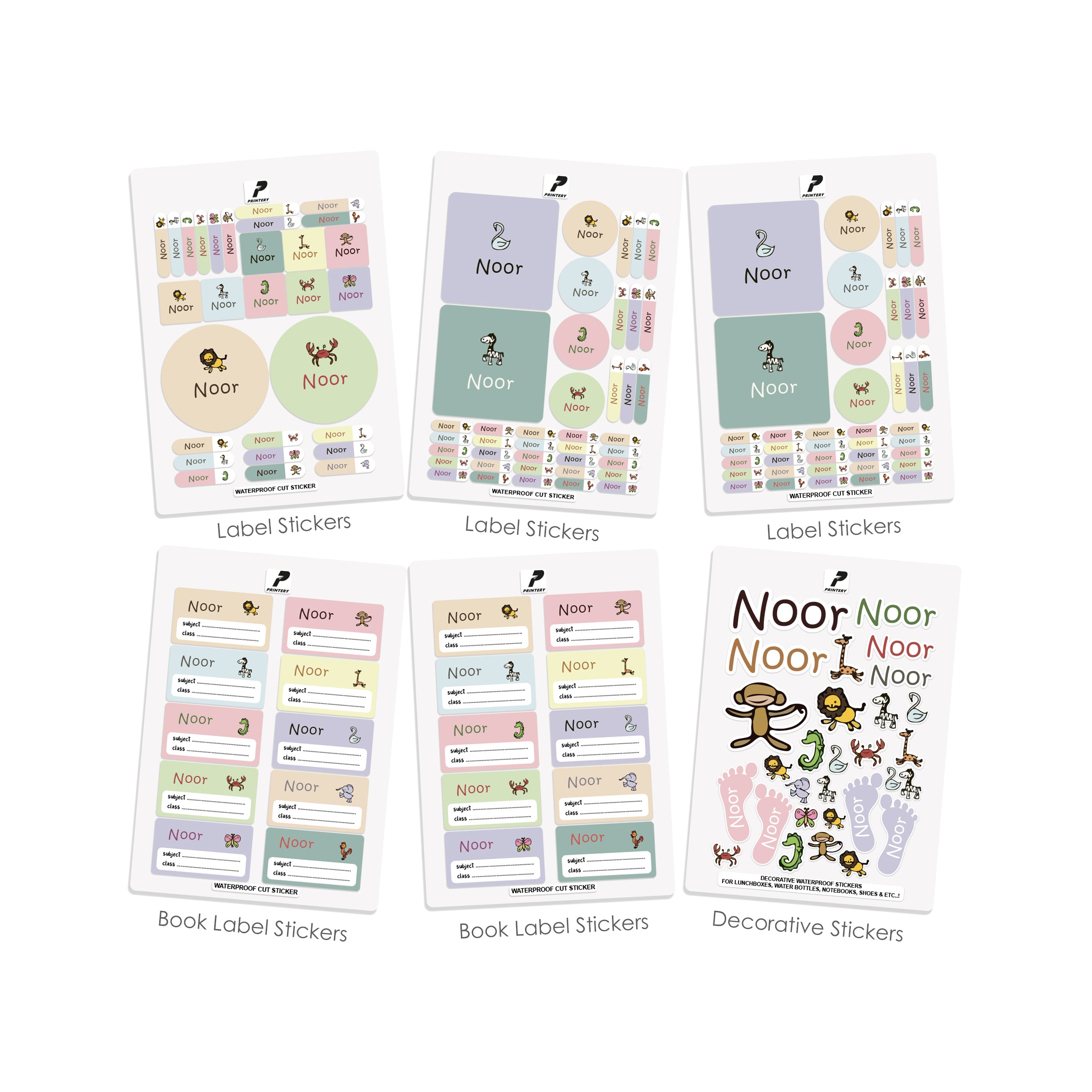 School Label Stickers Pack D014 – PRINTERY