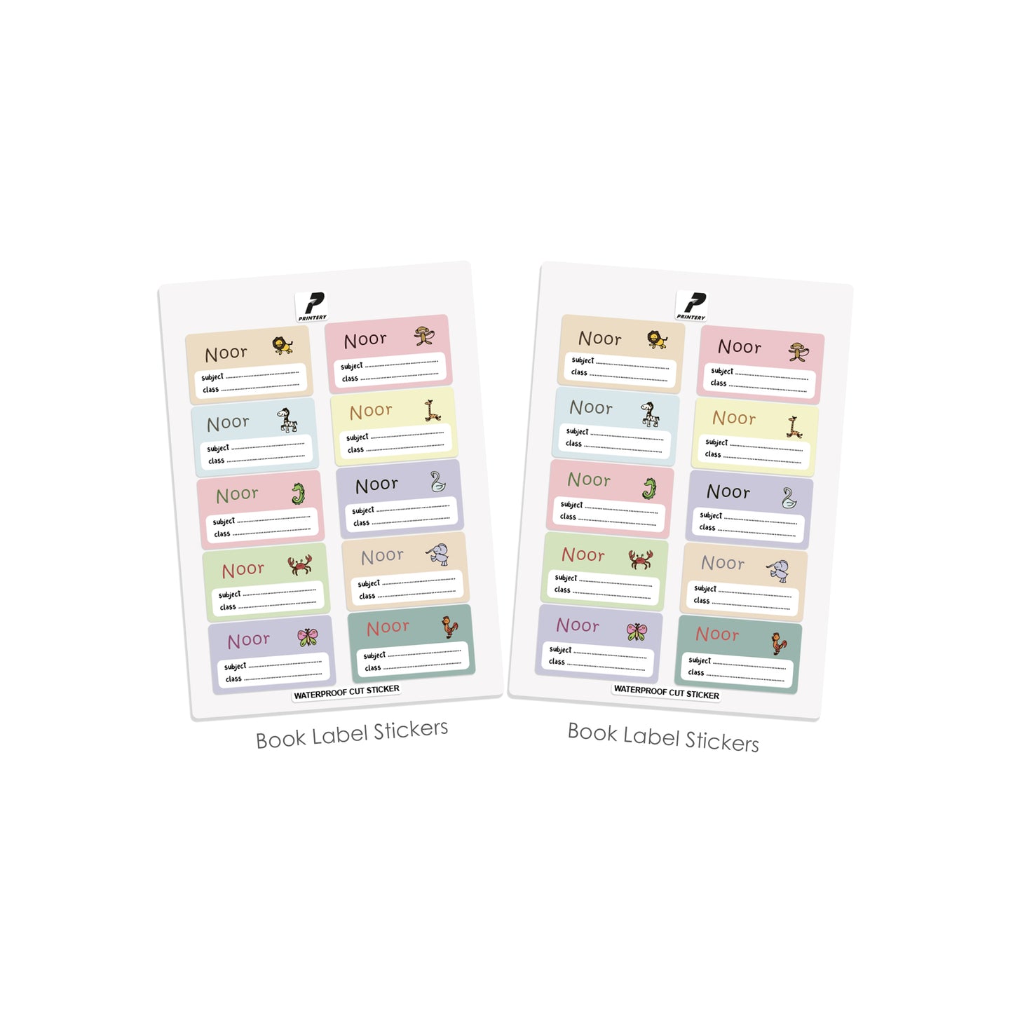 School Label Stickers Pack D014