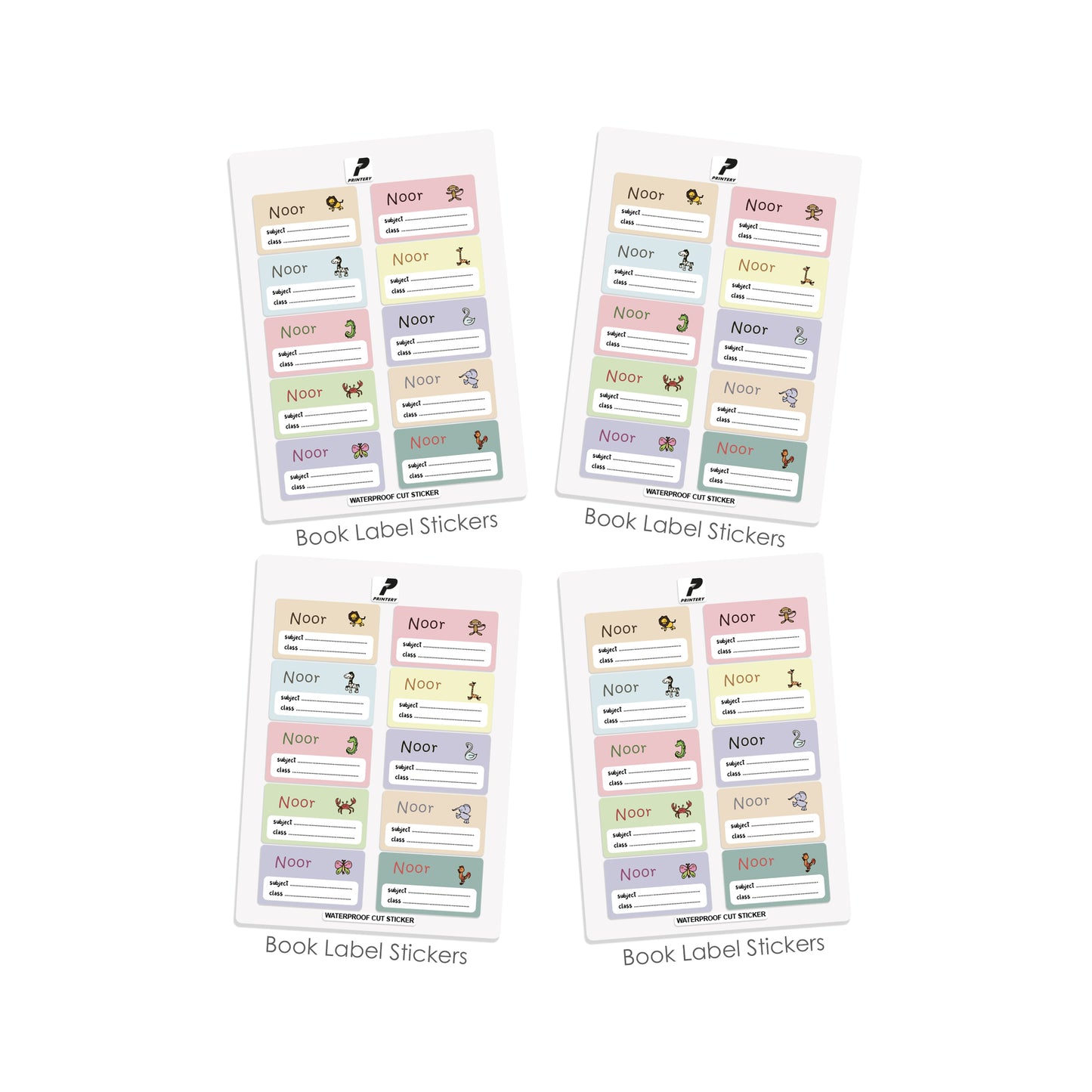 School Label Stickers Pack D014