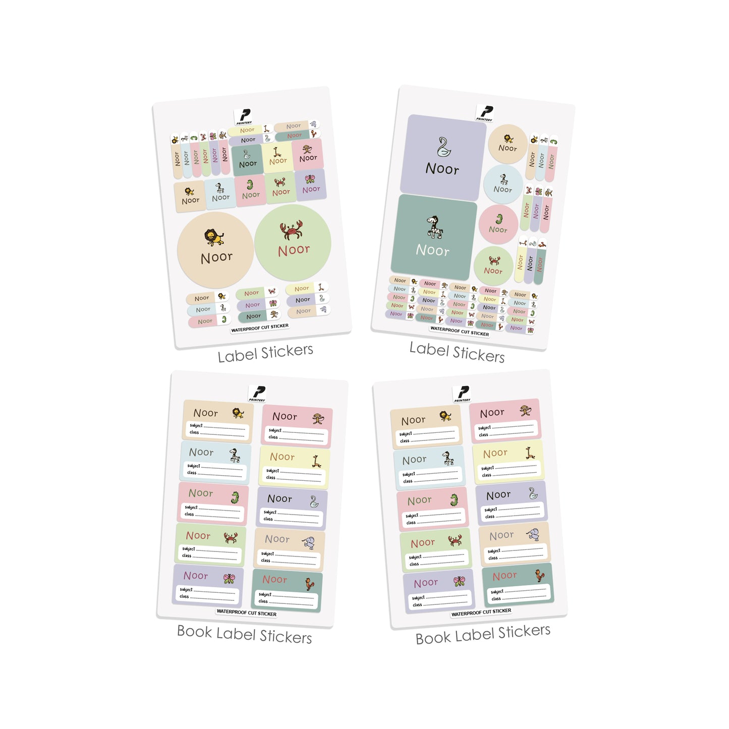 School Label Stickers Pack D014