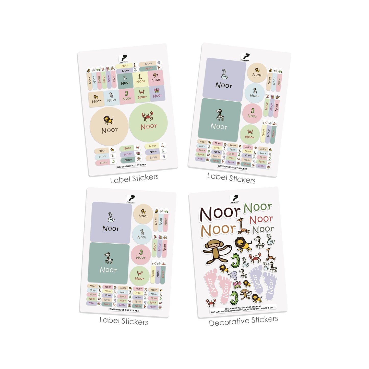 School Label Stickers Pack D014