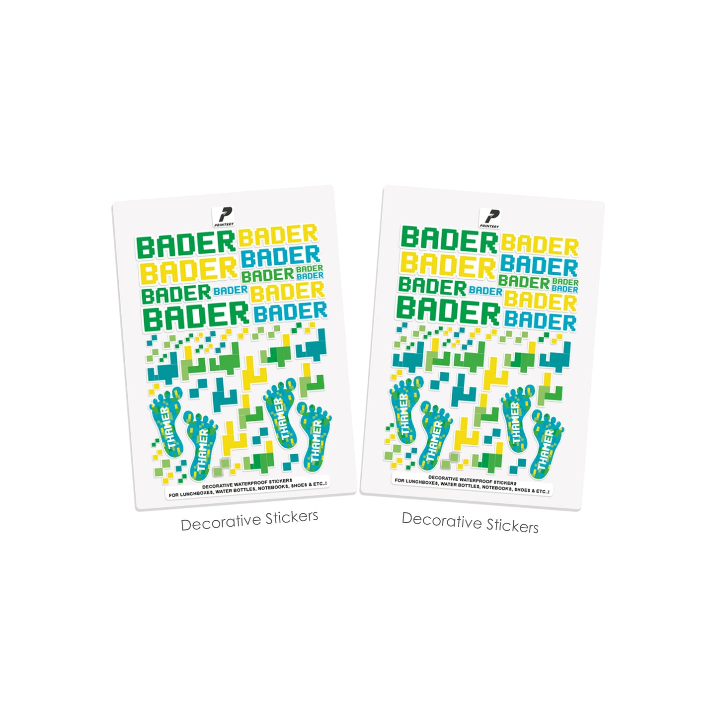 School Label Stickers Pack D017 - Minecraft
