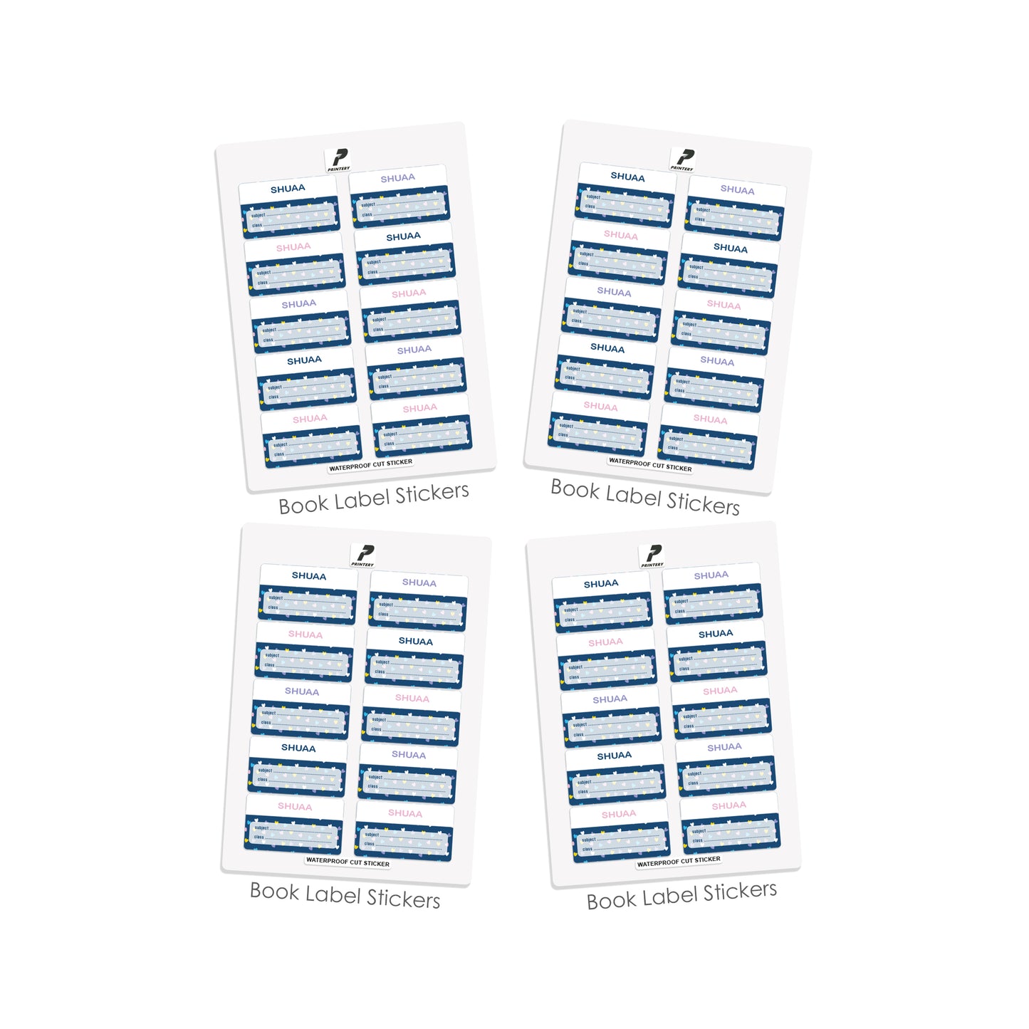 School Label Stickers Pack D018