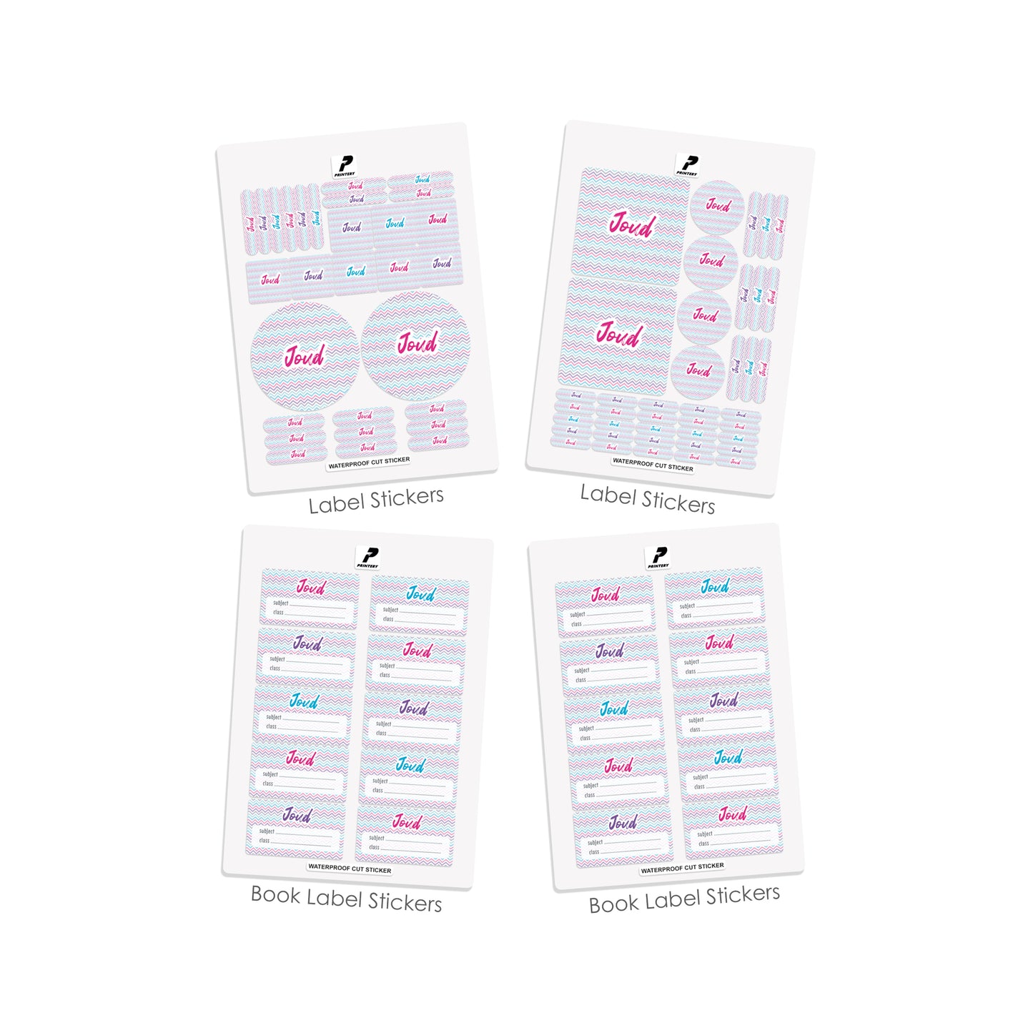 School Label Stickers Pack D019