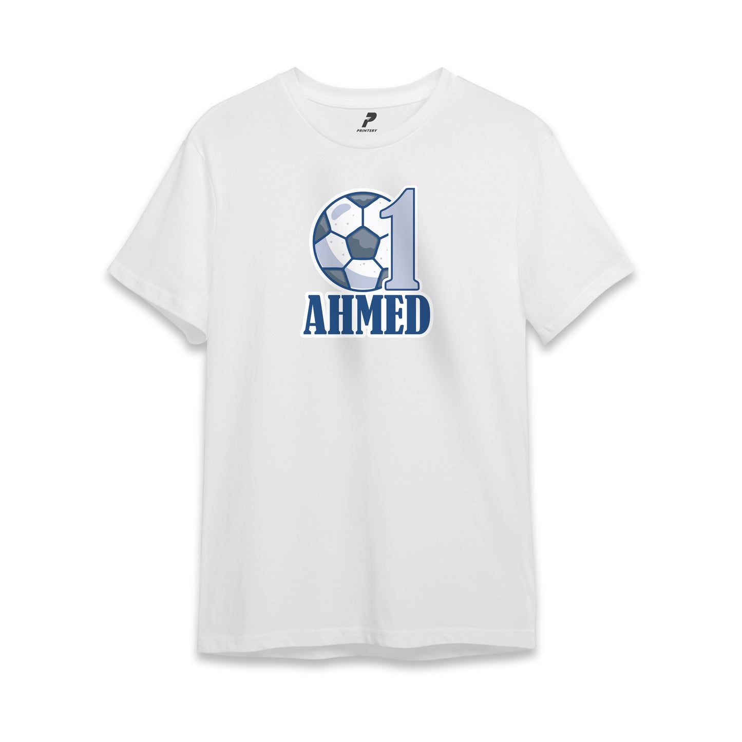 Football Theme Birthday T-Shirt White