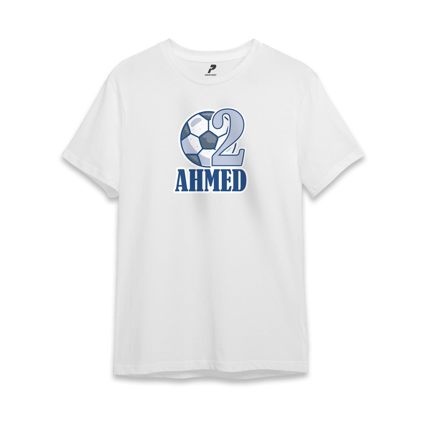 Football Theme Birthday T-Shirt White