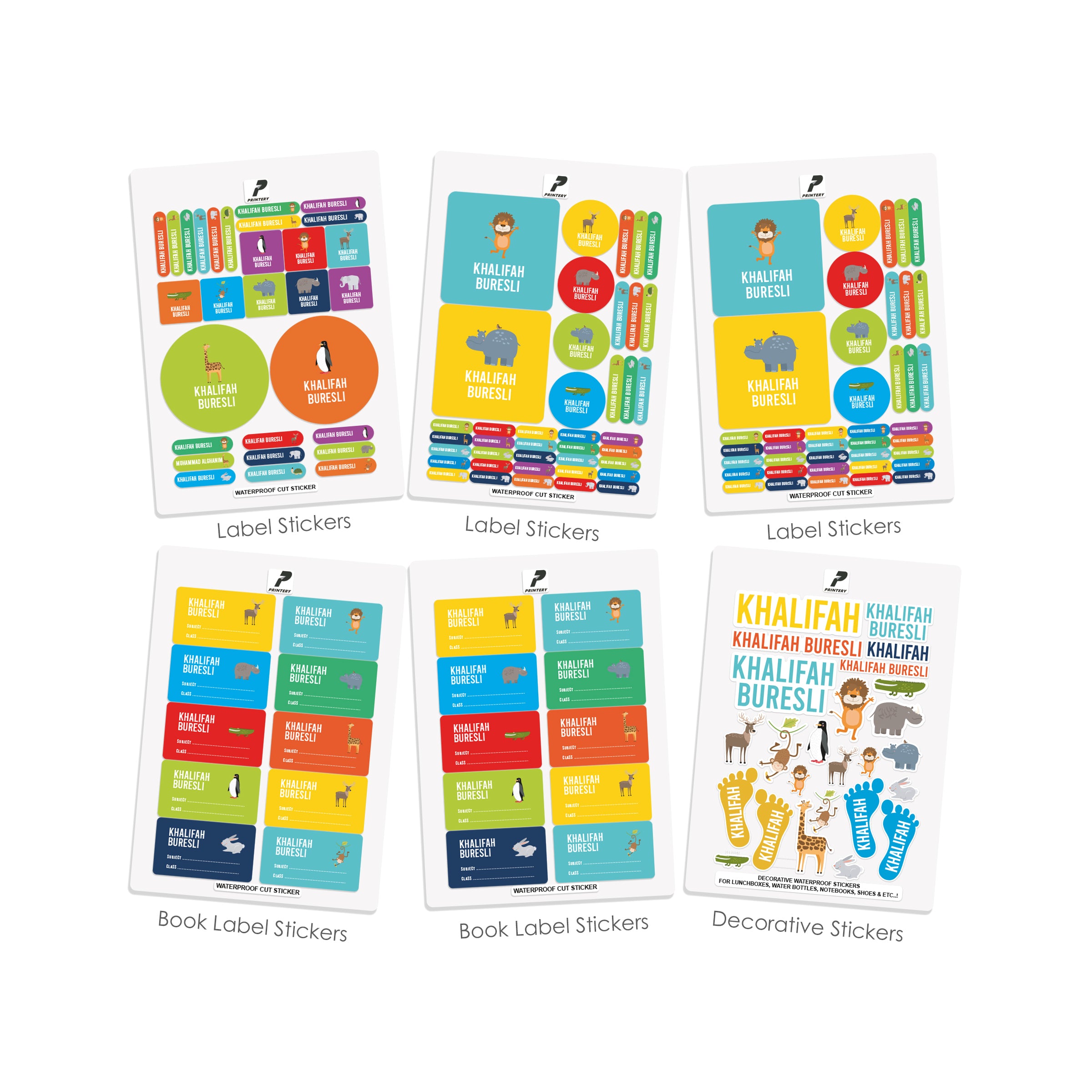 School Label Stickers Pack D021 – PRINTERY
