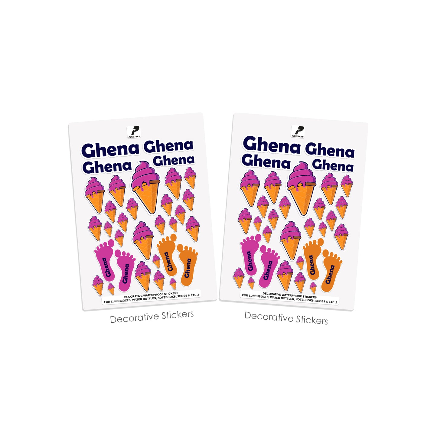 School Label Stickers Pack D027 - Ica Cream