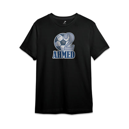 Football Theme Birthday T-Shirt Black