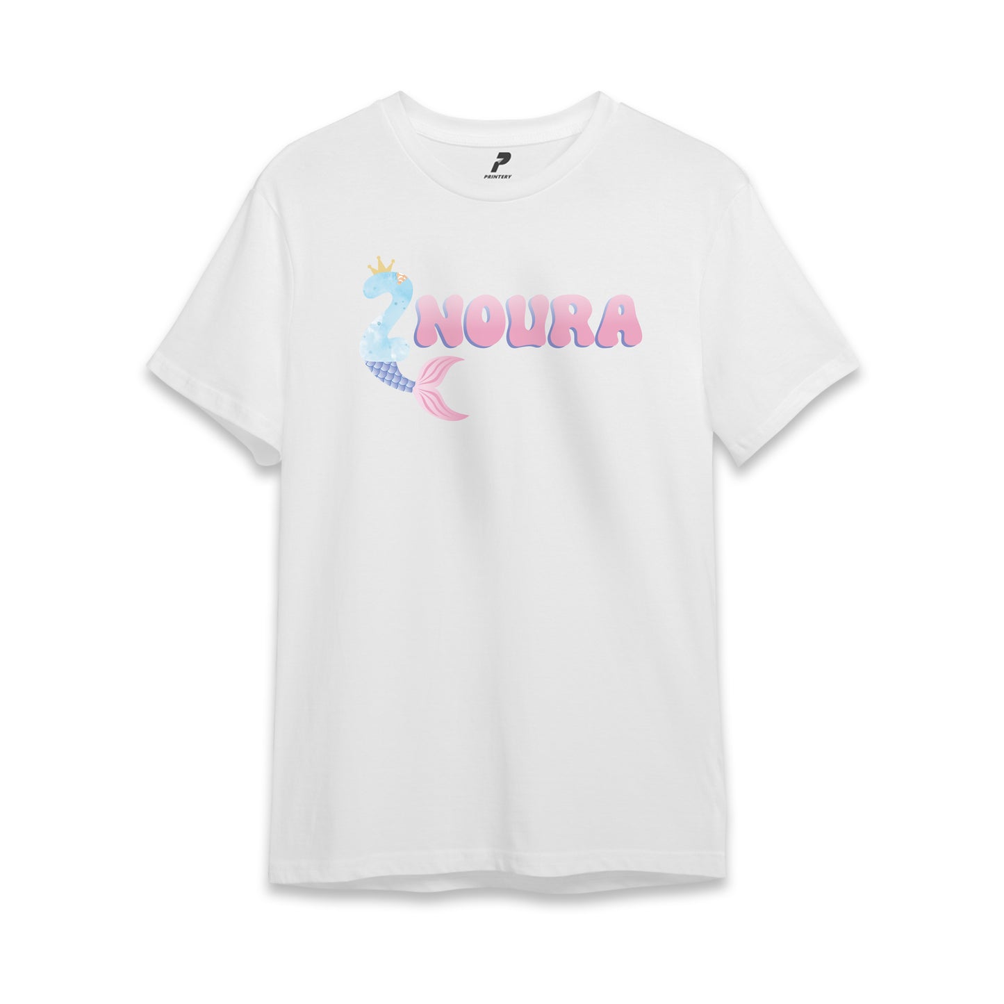 Mermaid Theme Birthday T-Shirt White