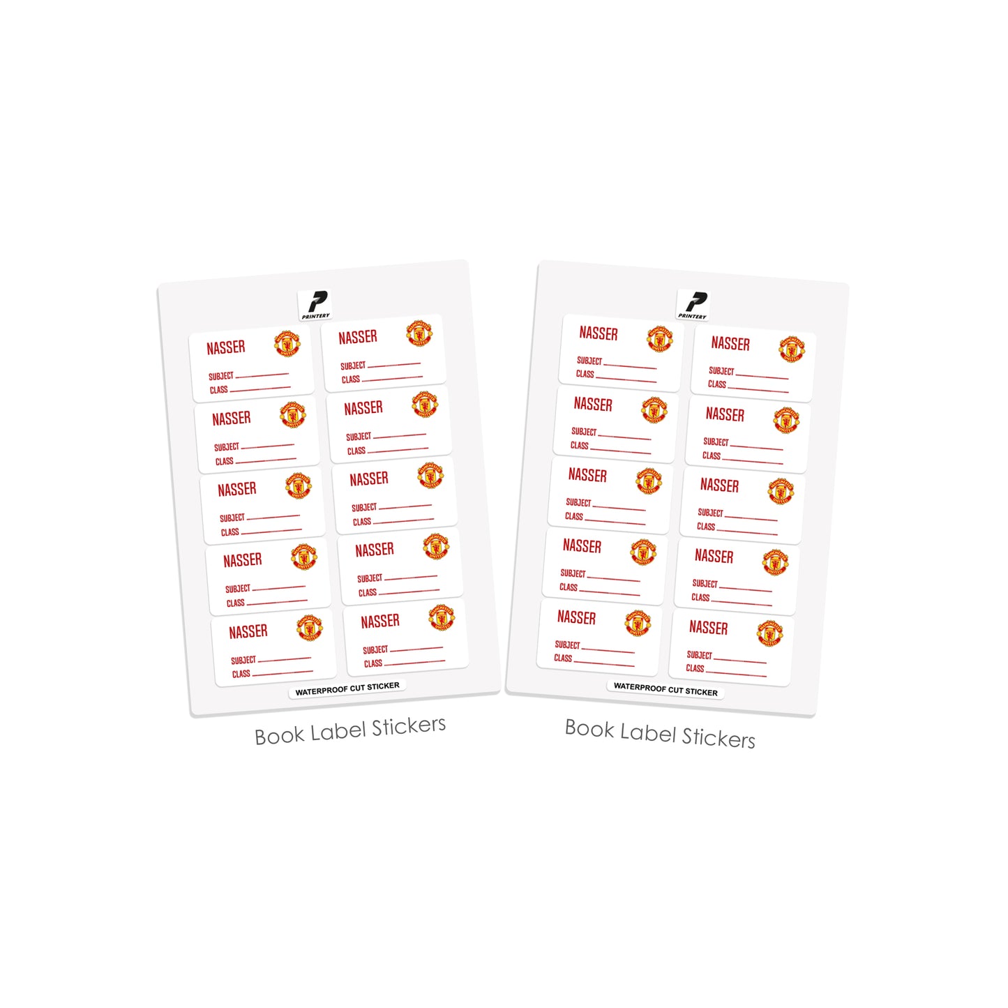 School Label Stickers Pack D033 - Manchester United