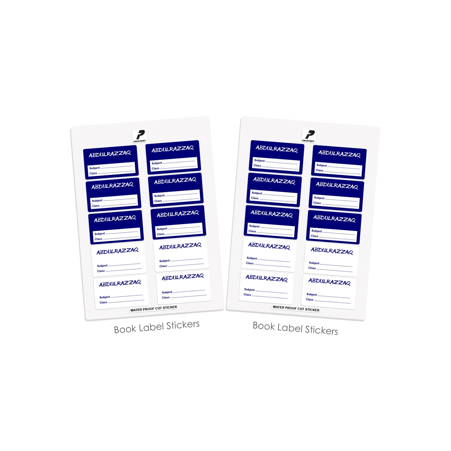 School Label Stickers Pack D034 - Basic Theme