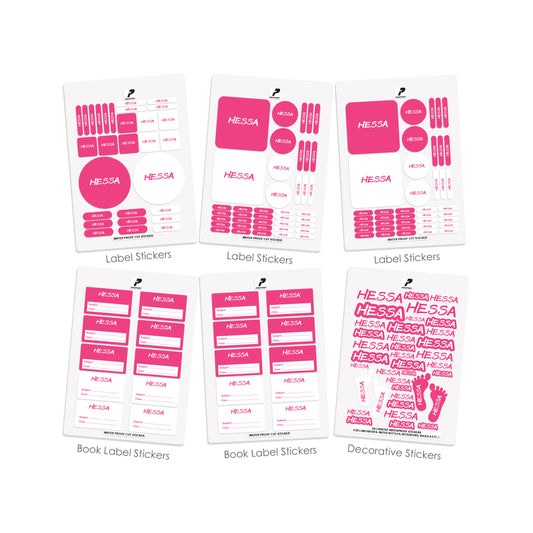 School Label Stickers Pack D035 - Basic Theme
