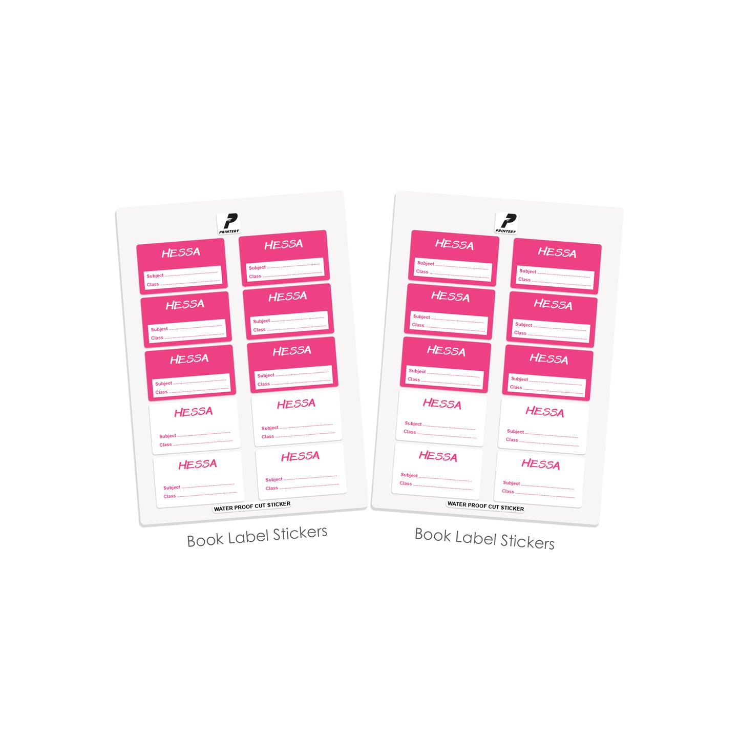 School Label Stickers Pack D035 - Basic Theme