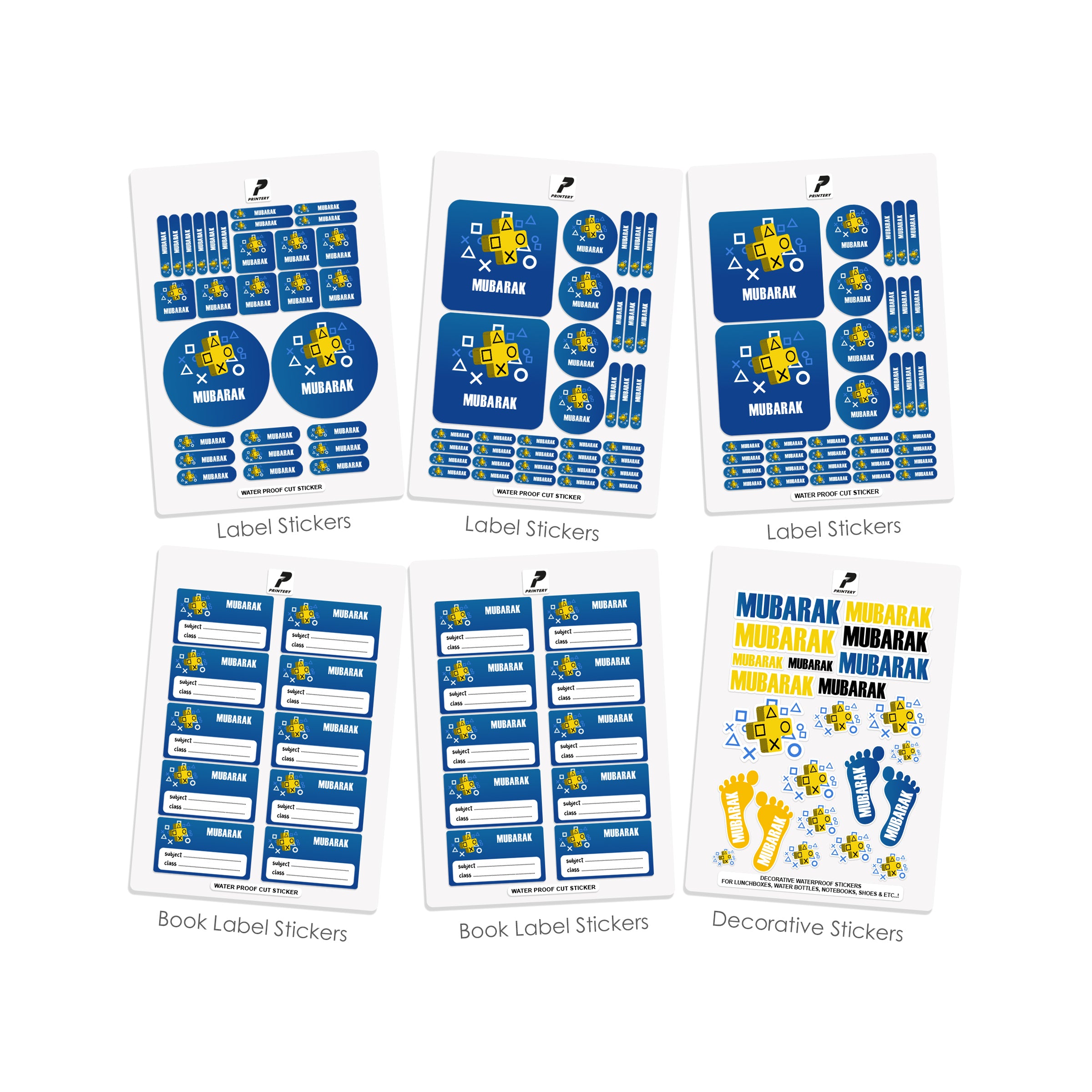 School Label Stickers Pack D036 – PRINTERY