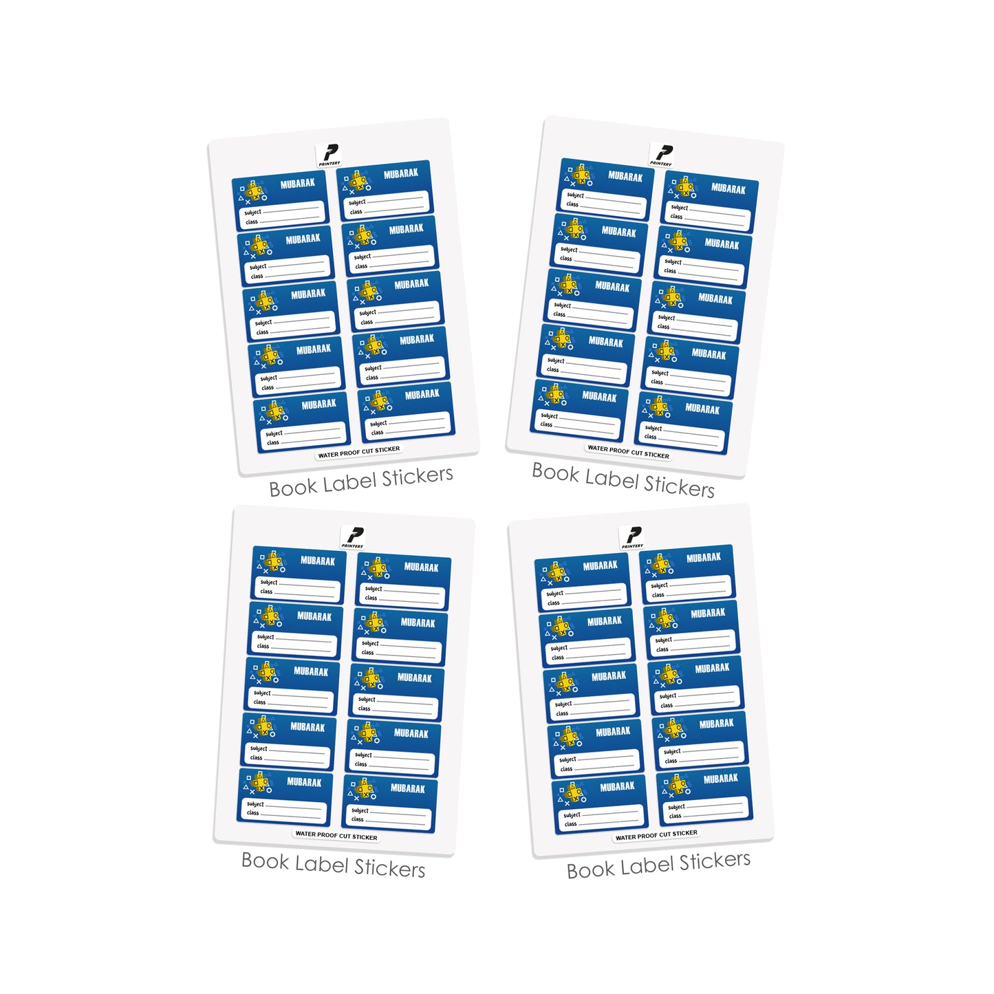 School Label Stickers Pack D036