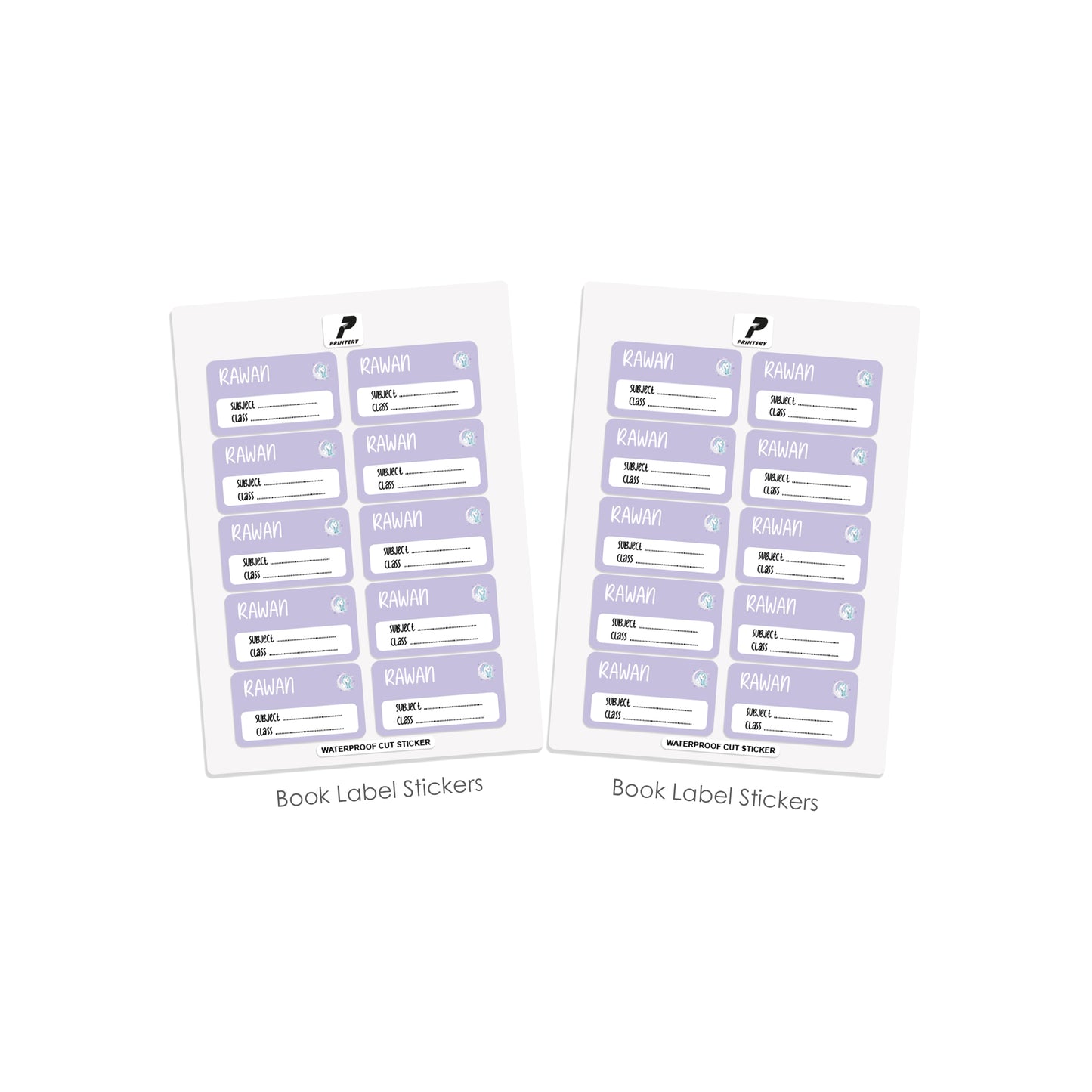 School Label Stickers Pack D037 - Unicorn