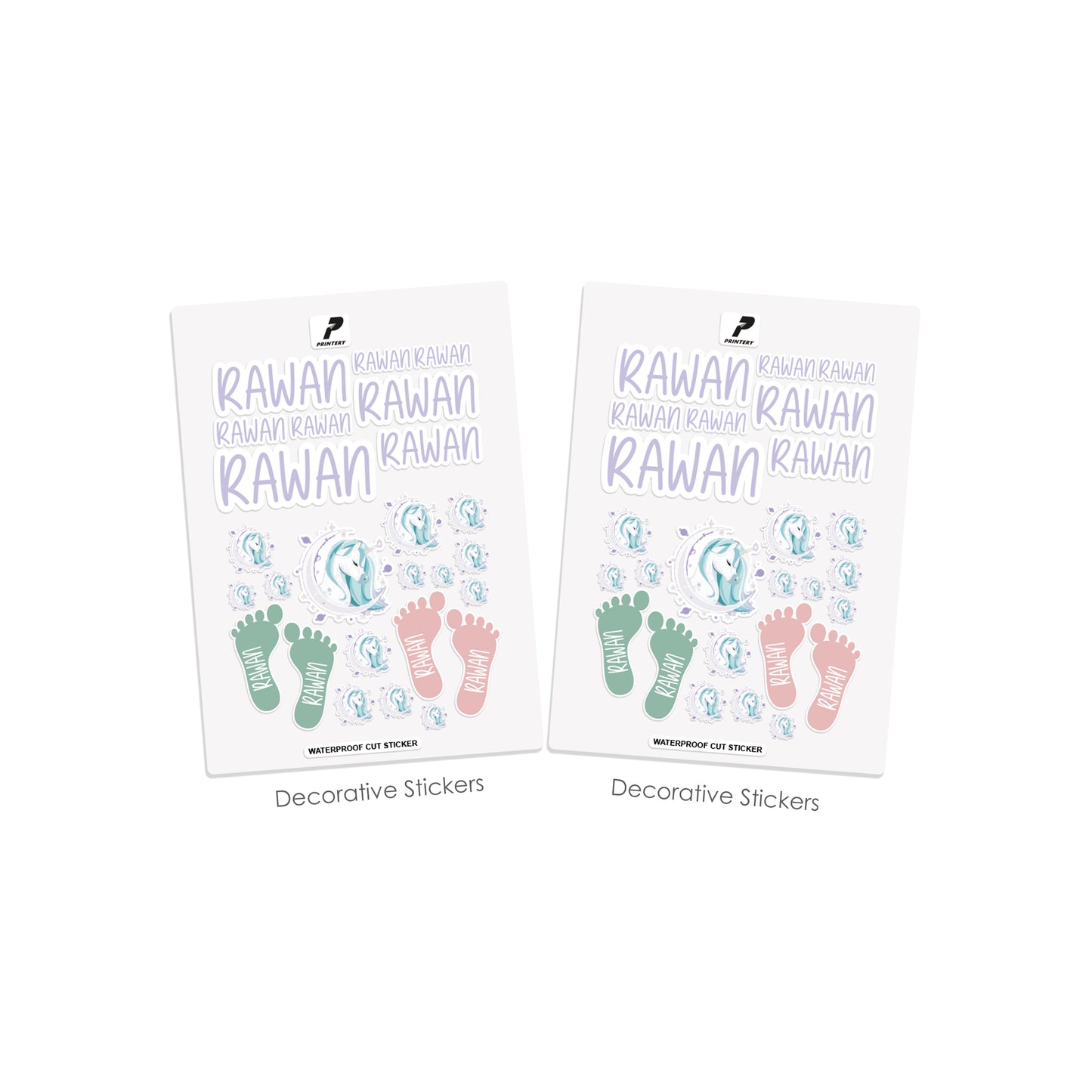 School Label Stickers Pack D037 - Unicorn