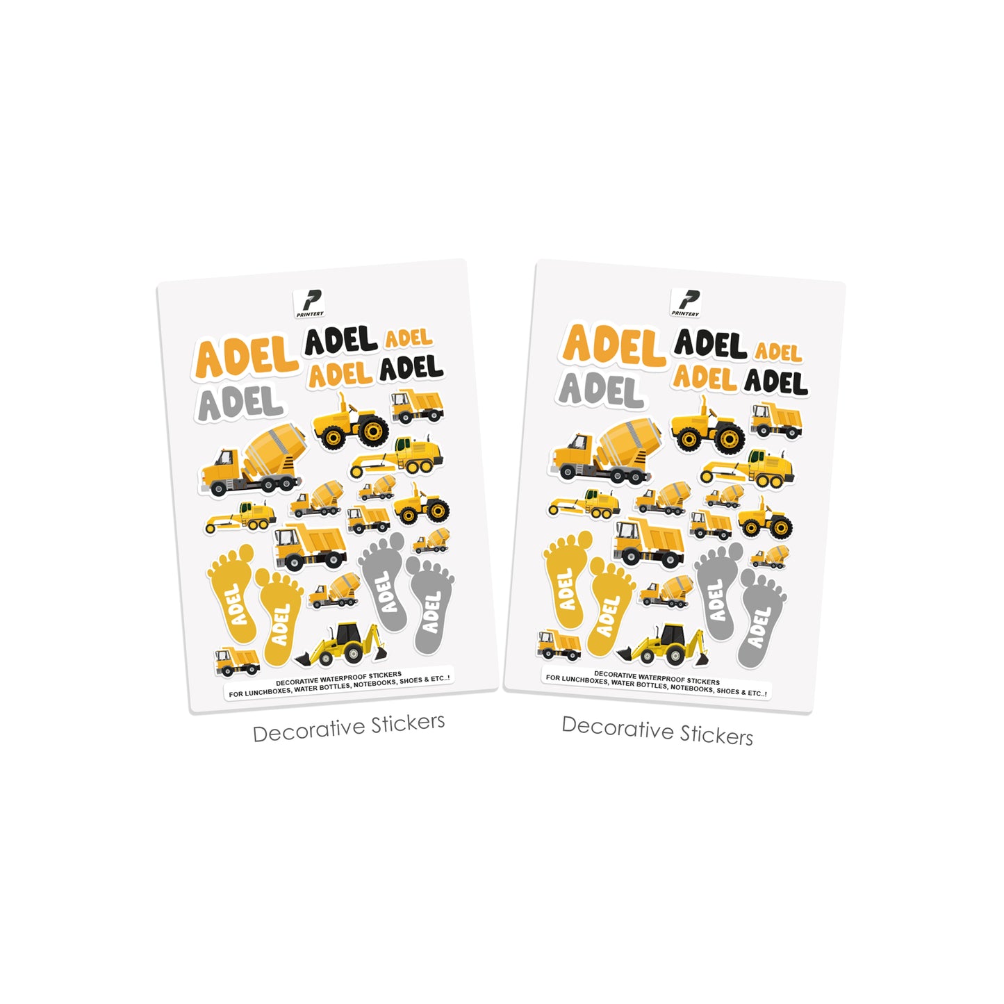 School Label Stickers Pack D042 - Truck