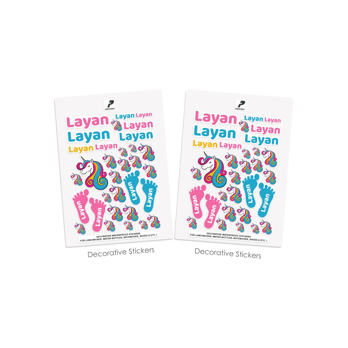 School Label Stickers Pack D048 - Unicorn