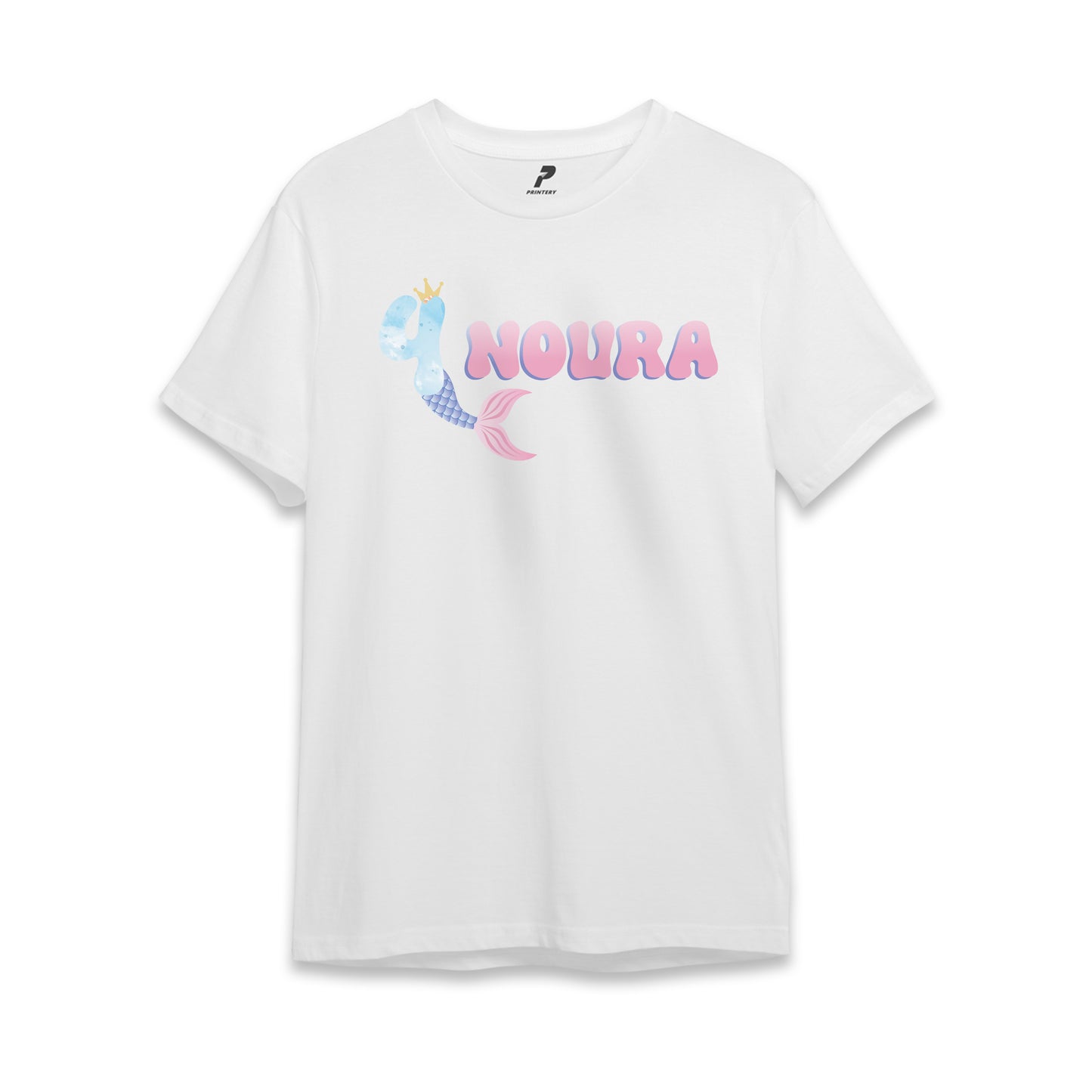 Mermaid Theme Birthday T-Shirt White