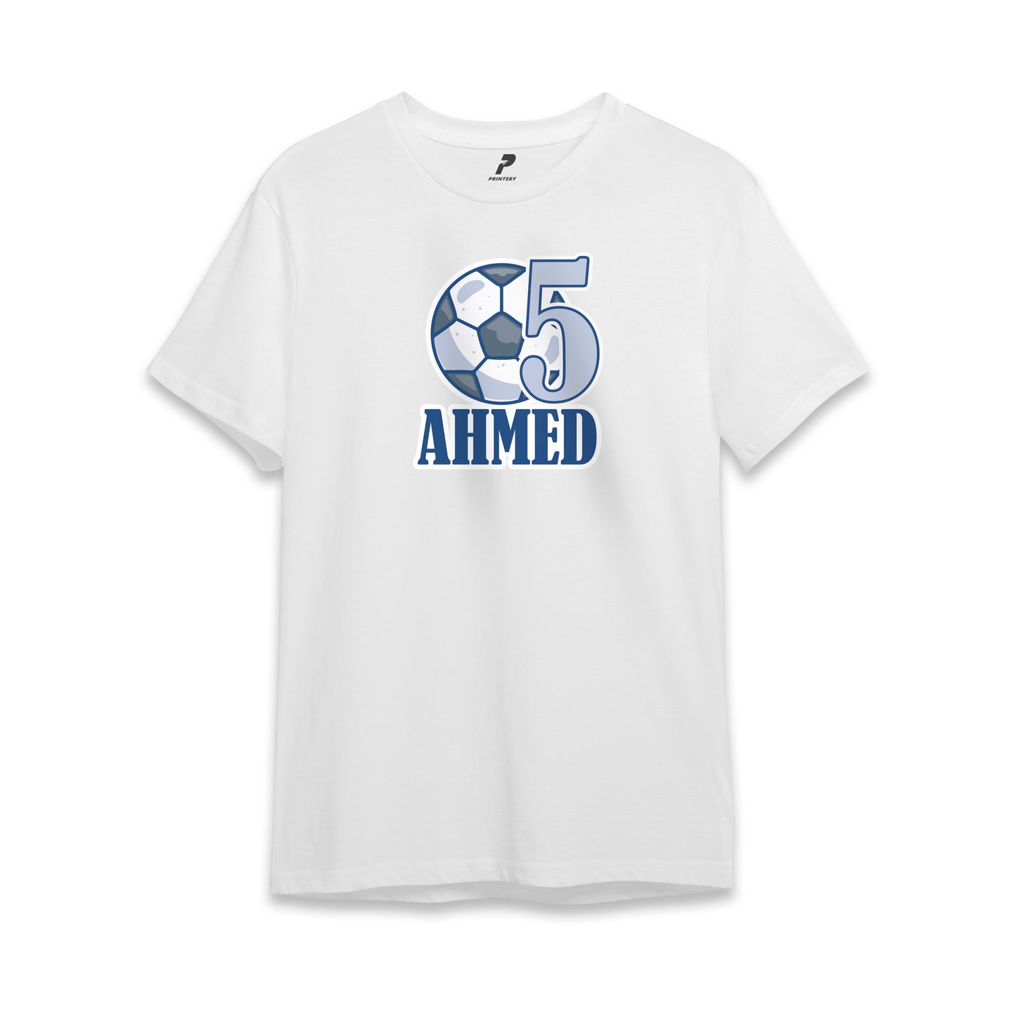 Football Theme Birthday T-Shirt White
