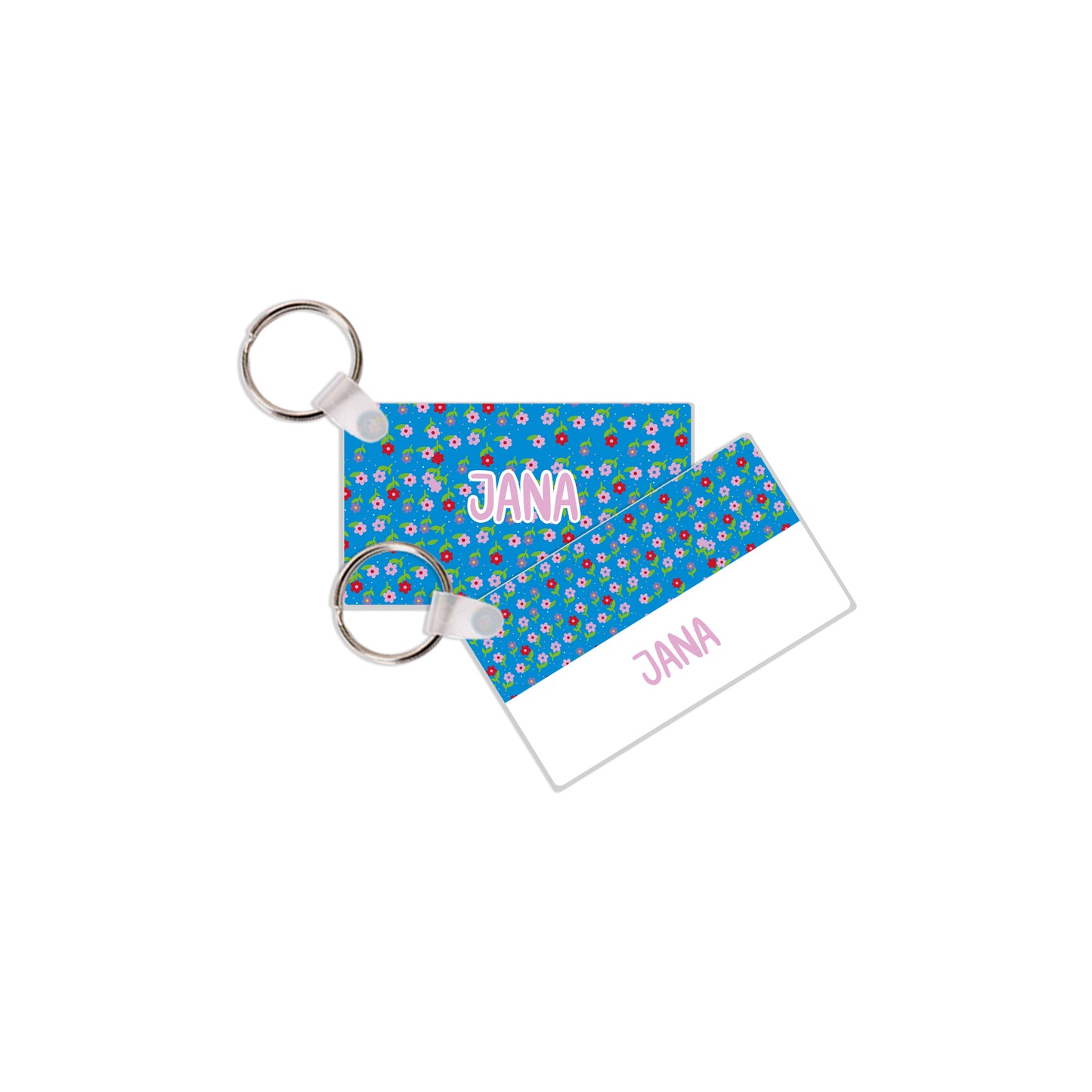 School Tags D053 - Flowers Patter