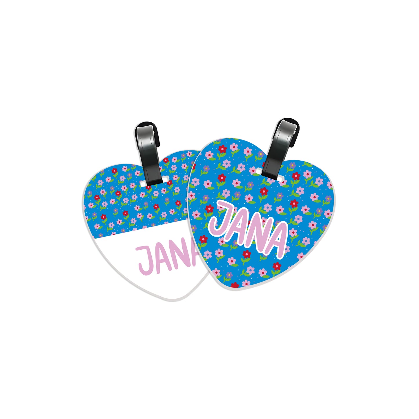 School Tags D053 - Flowers Patter