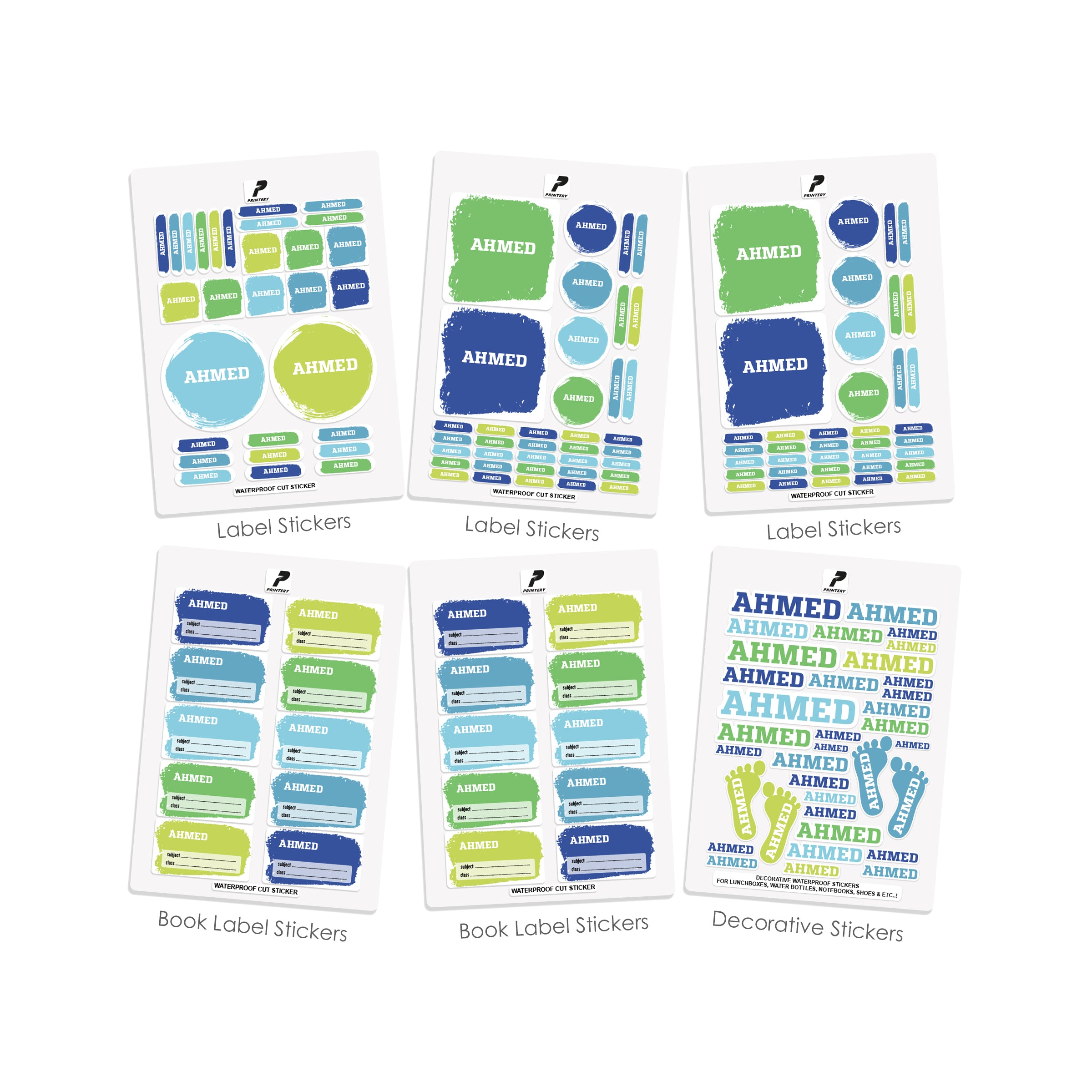 School Label Stickers Pack D062 - Basic Theme – PRINTERY