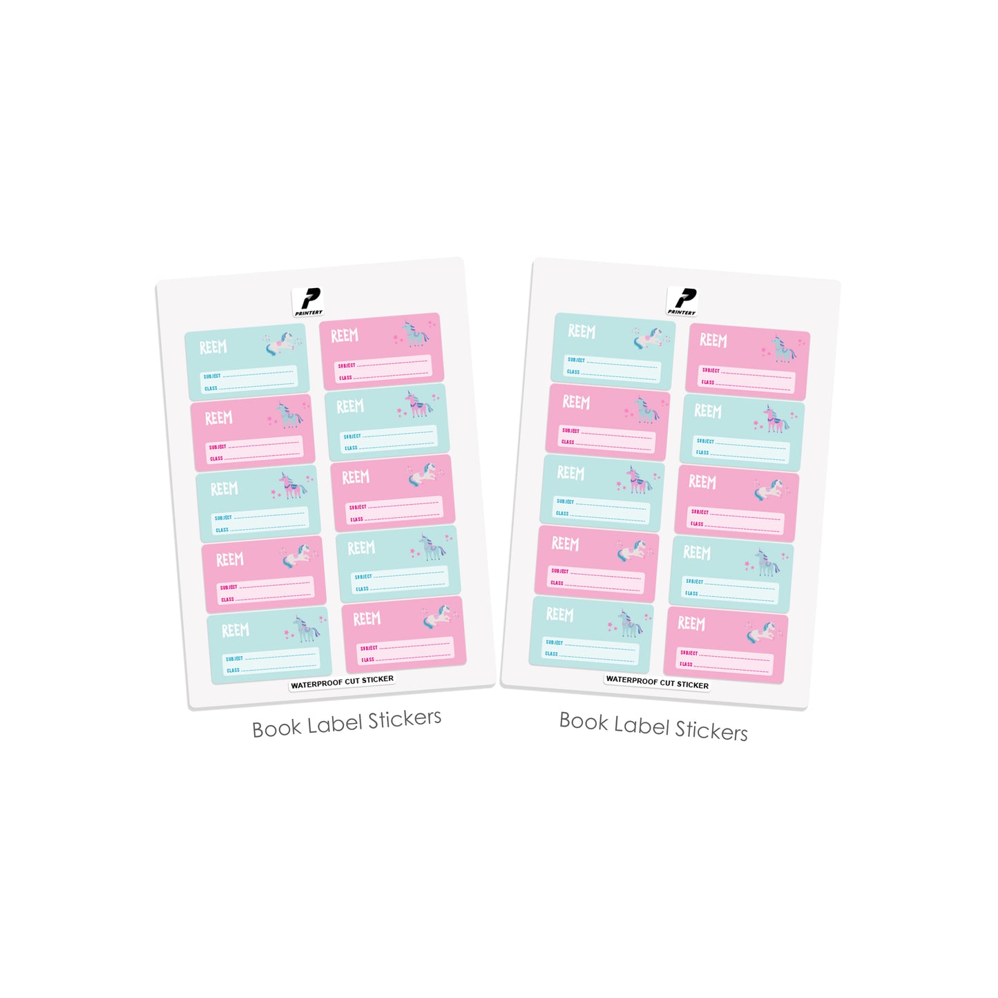 School Label Stickers Pack D069 - Unicorn