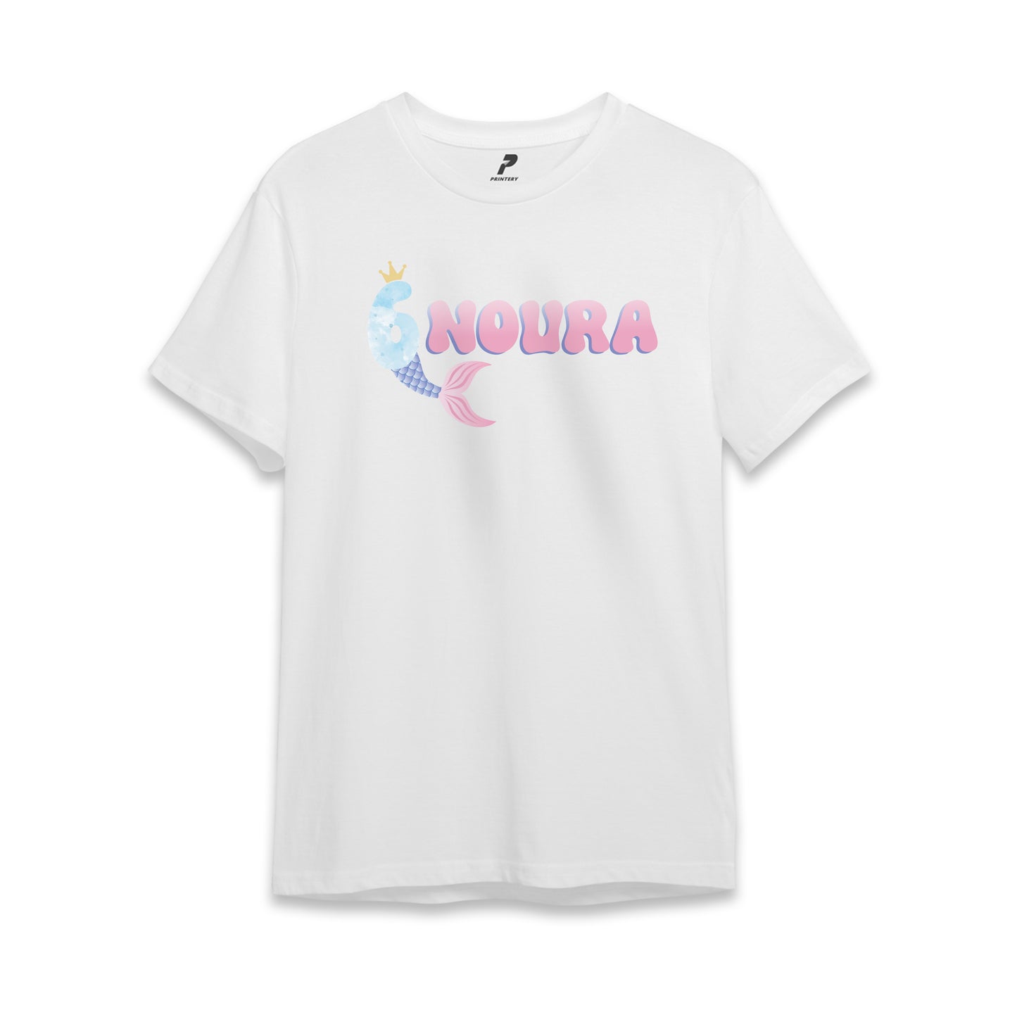 Mermaid Theme Birthday T-Shirt White