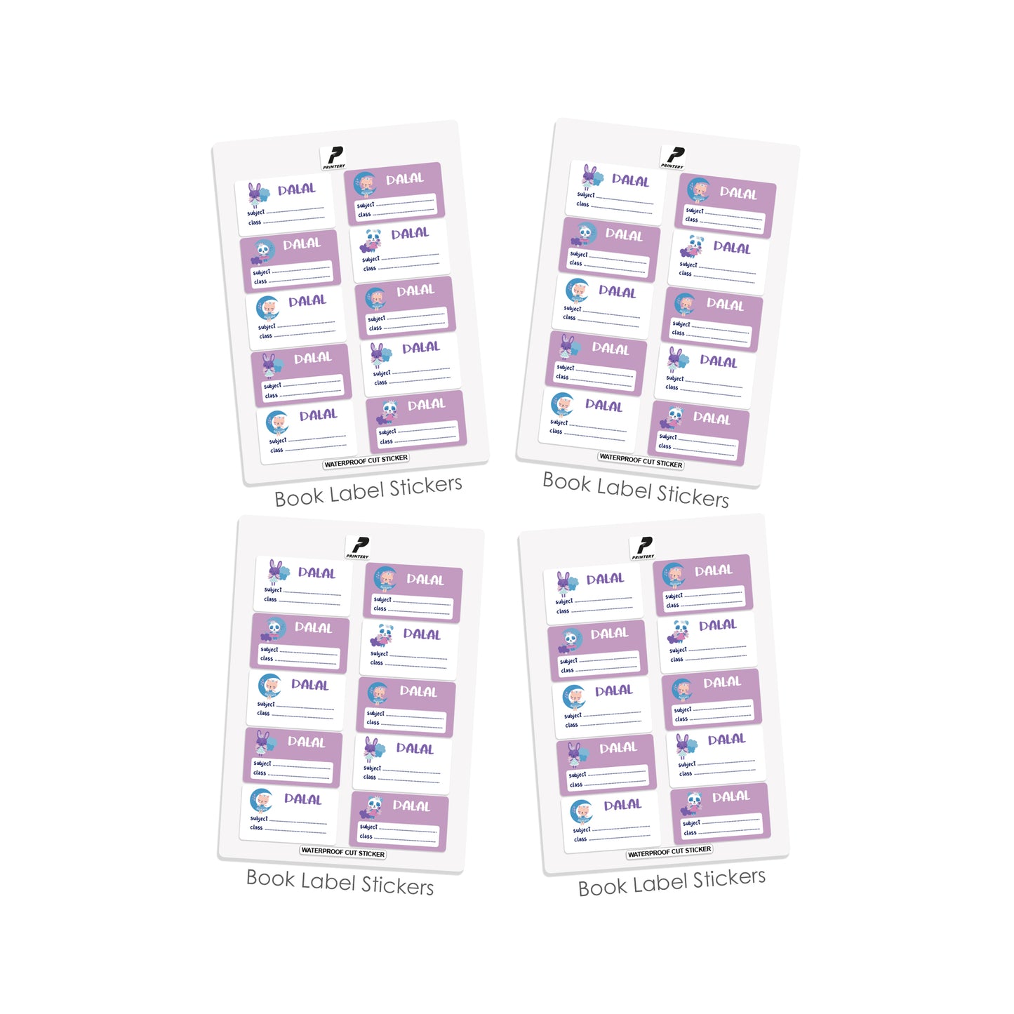 School Label Stickers Pack D075