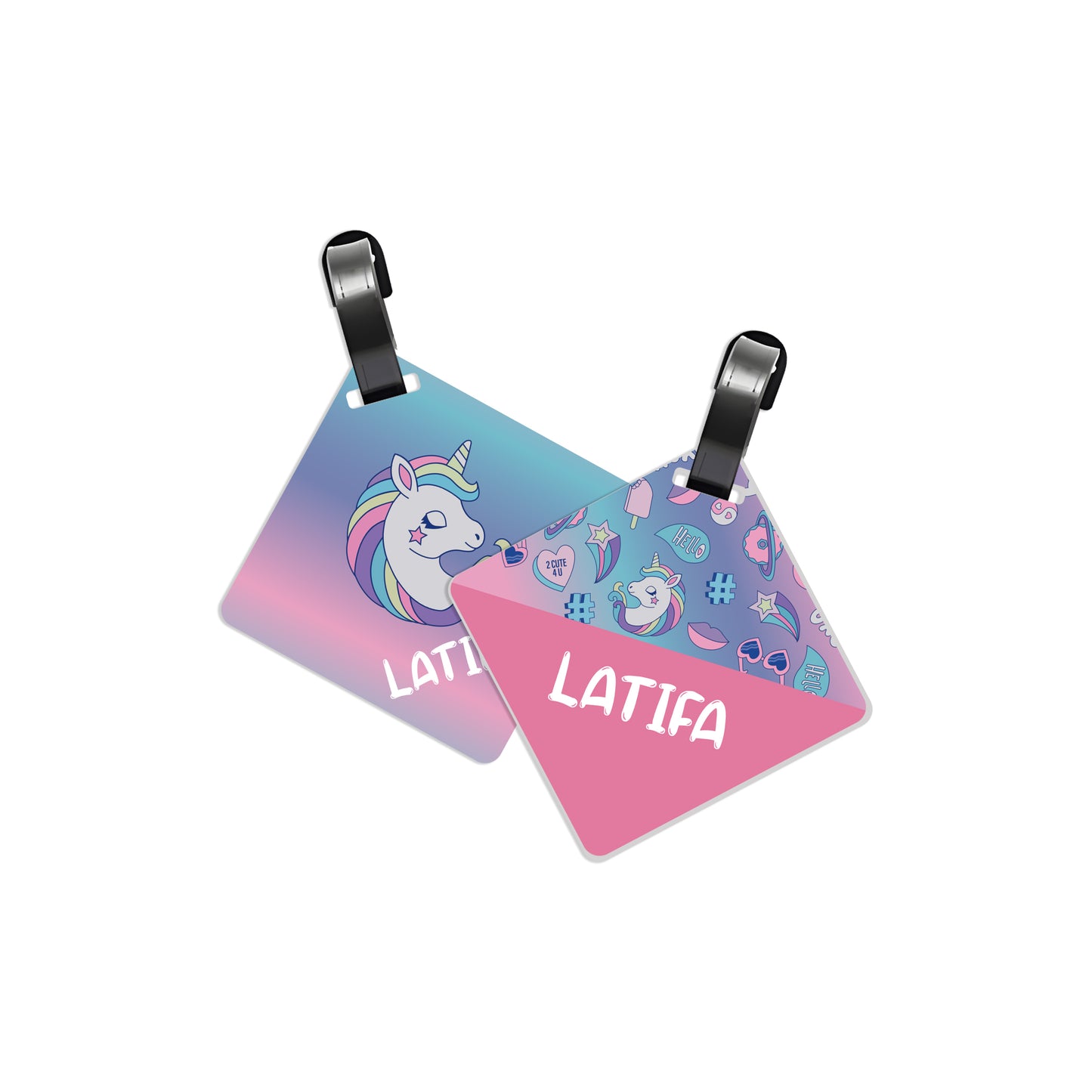 School Tags D077 - Unicorn