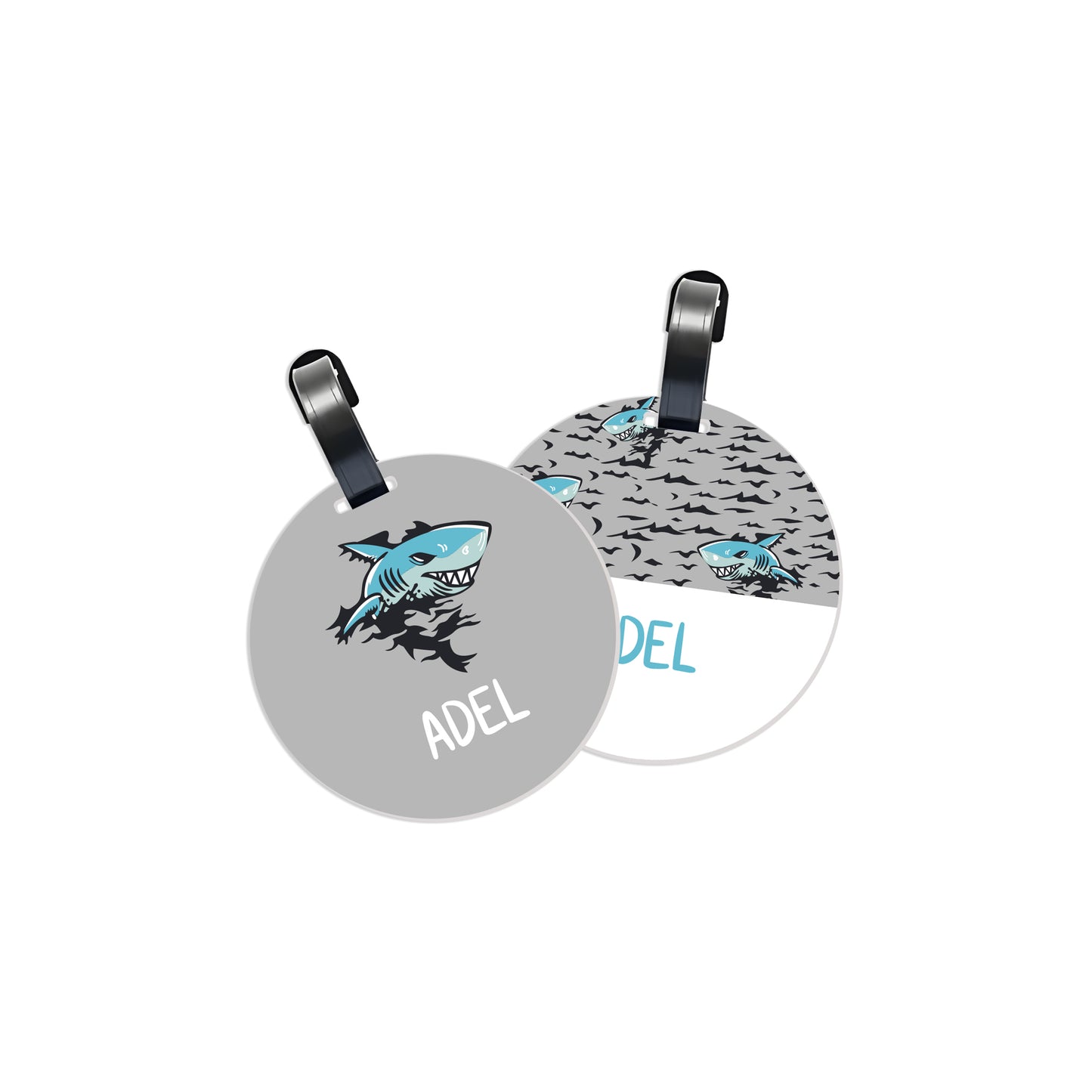 School Tags D078 - Shark