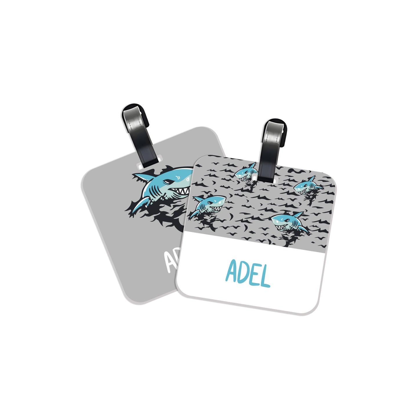 School Tags D078 - Shark