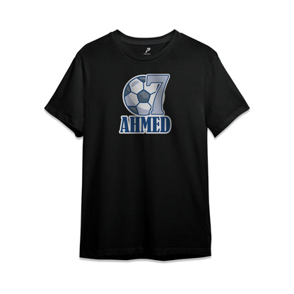 Football Theme Birthday T-Shirt Black