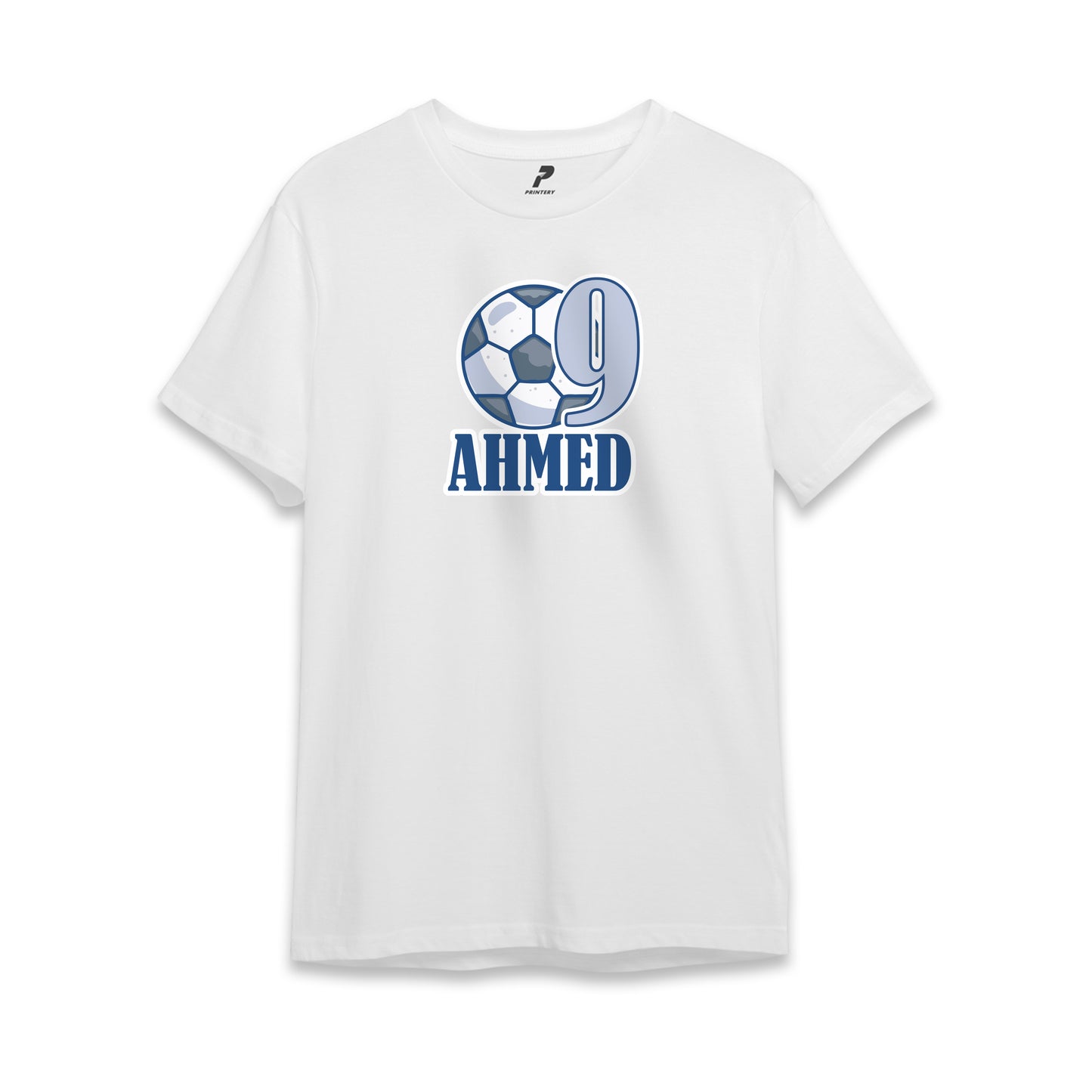 Football Theme Birthday T-Shirt White