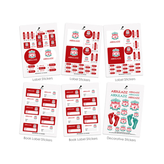School Label Stickers Pack D095 - Liverpool
