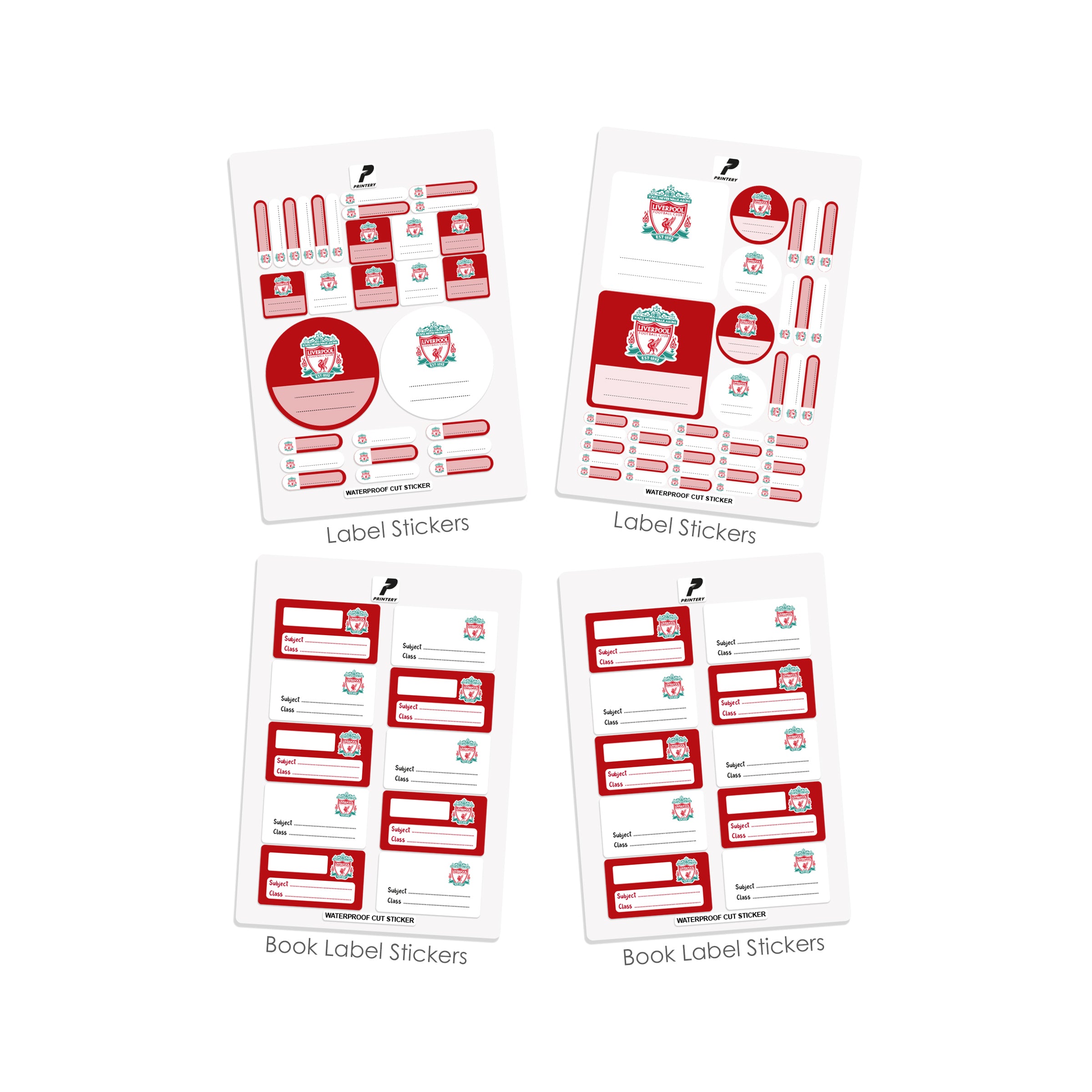 Printable Liverpool Label Ready to Buy School Label Pack D095 - Liverpool – PRINTERY