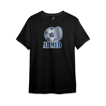 Football Theme Birthday T-Shirt Black