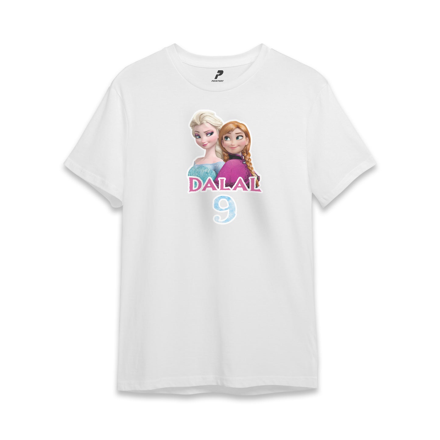 Frozen Theme Birthday T-Shirt White