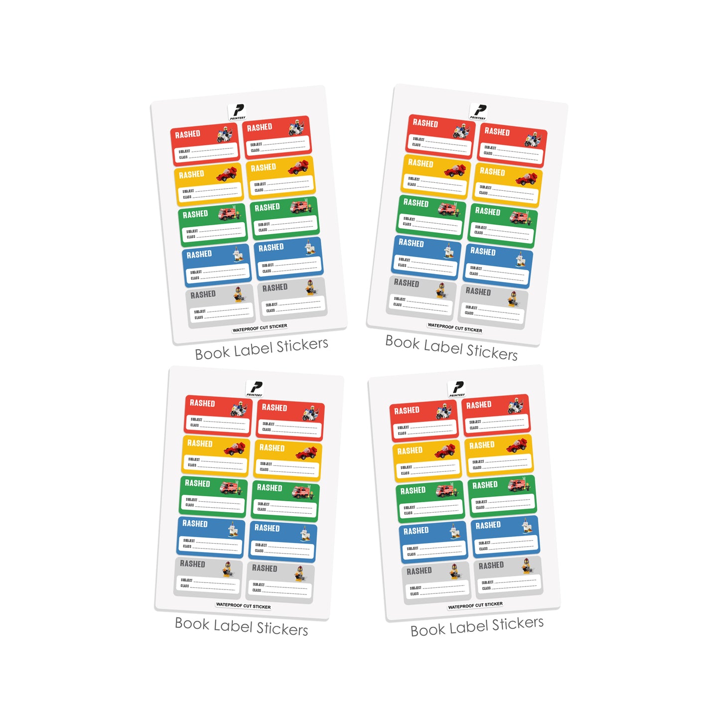 School Label Stickers Pack D100 - Lego
