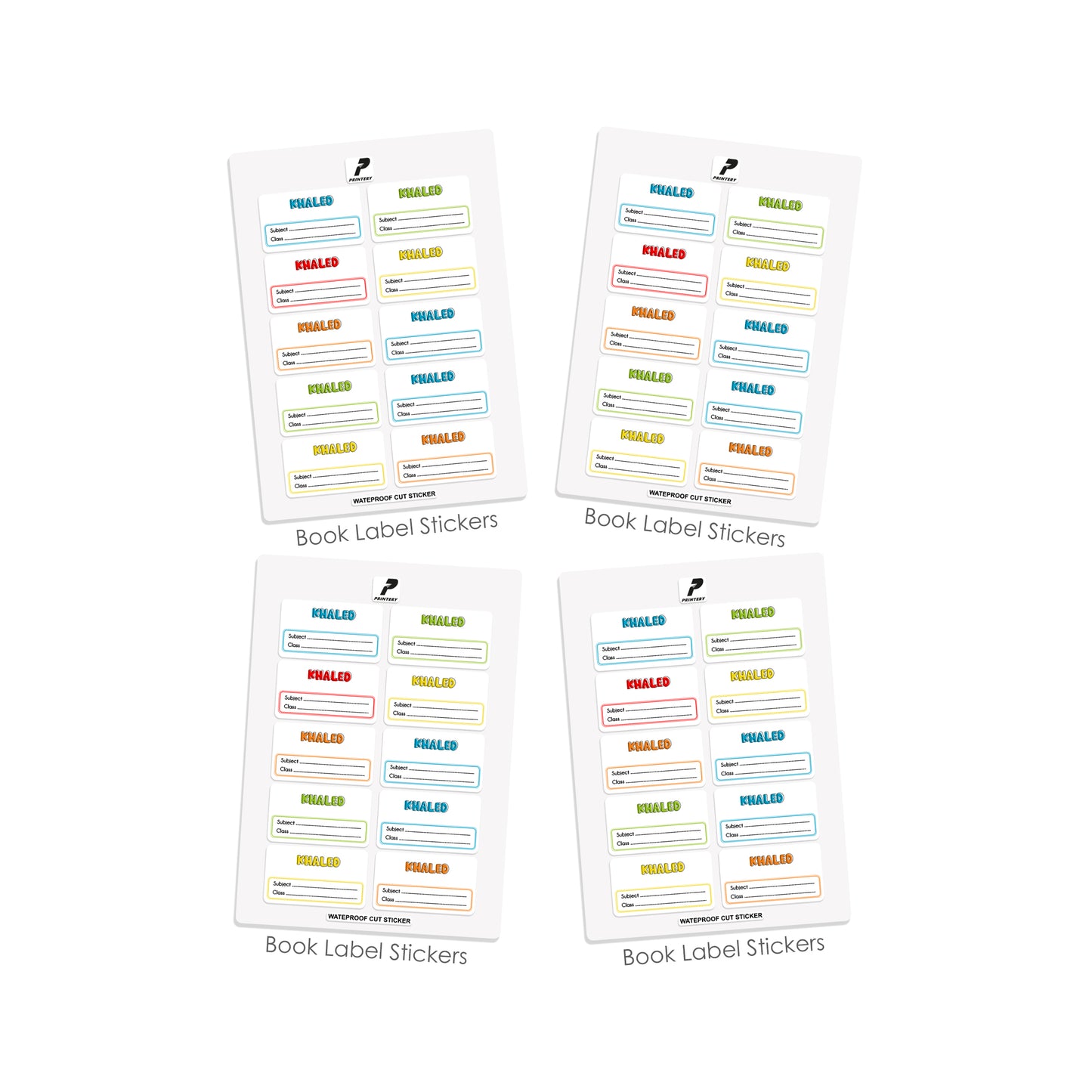 School Label Stickers Pack D101