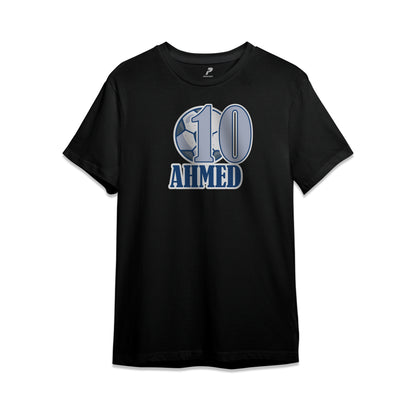Football Theme Birthday T-Shirt Black