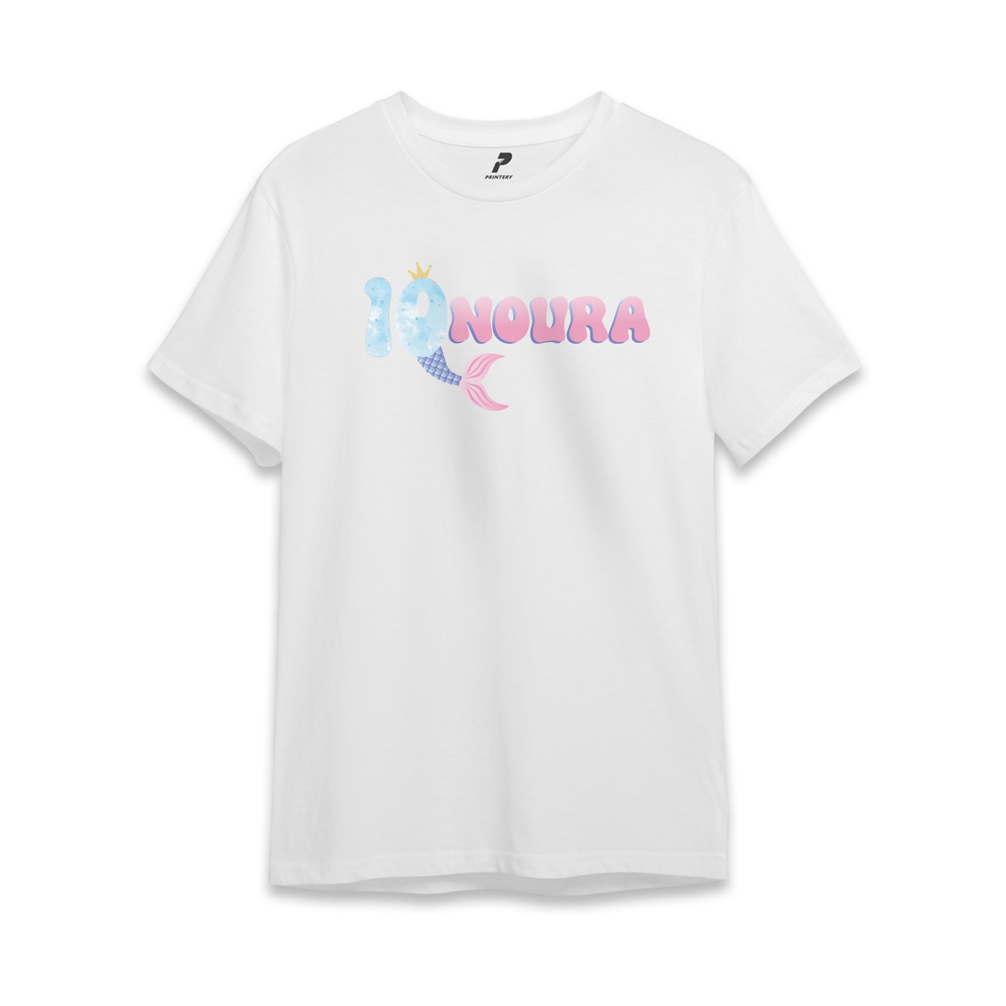Mermaid Theme Birthday T-Shirt White