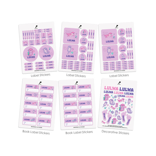School Label Stickers Pack D138 - Beaver