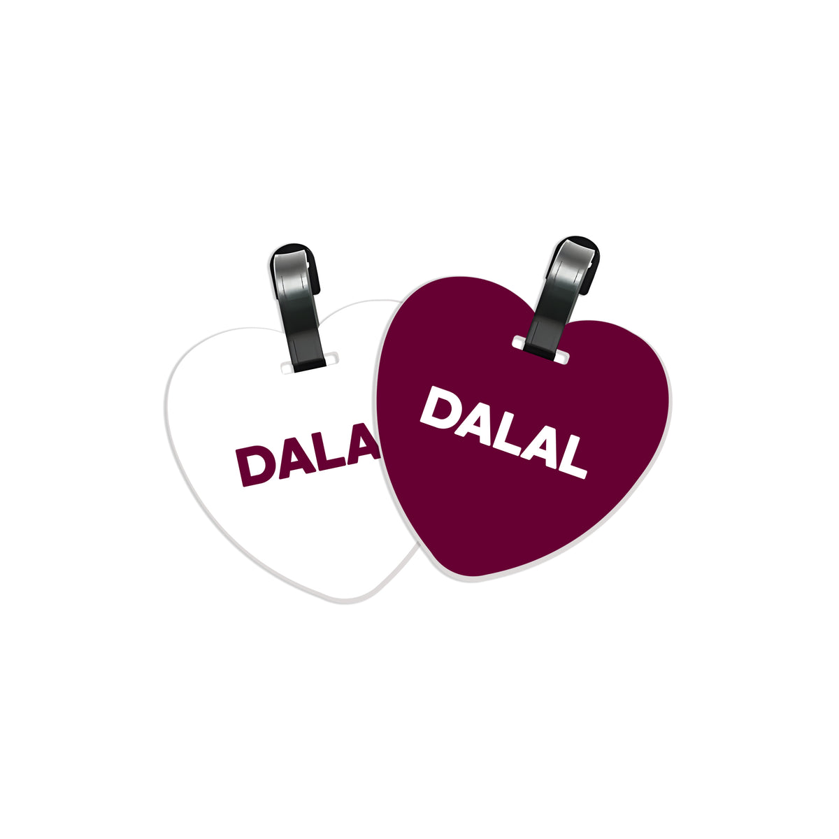 School Tags D186 - Burgundy